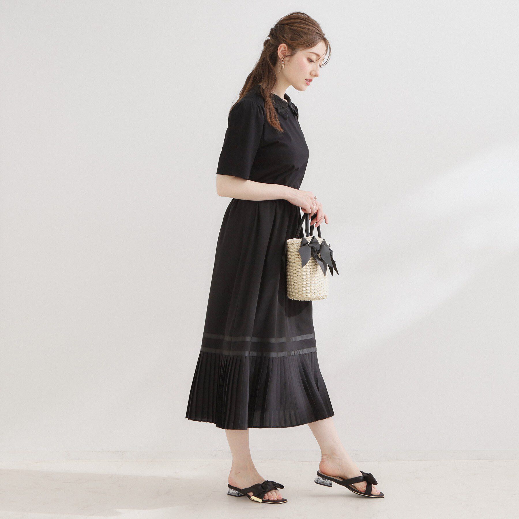 Couture broach「【UVカット・接触冷感・洗える】襟レース トップス」|Tシャツ・カットソー|