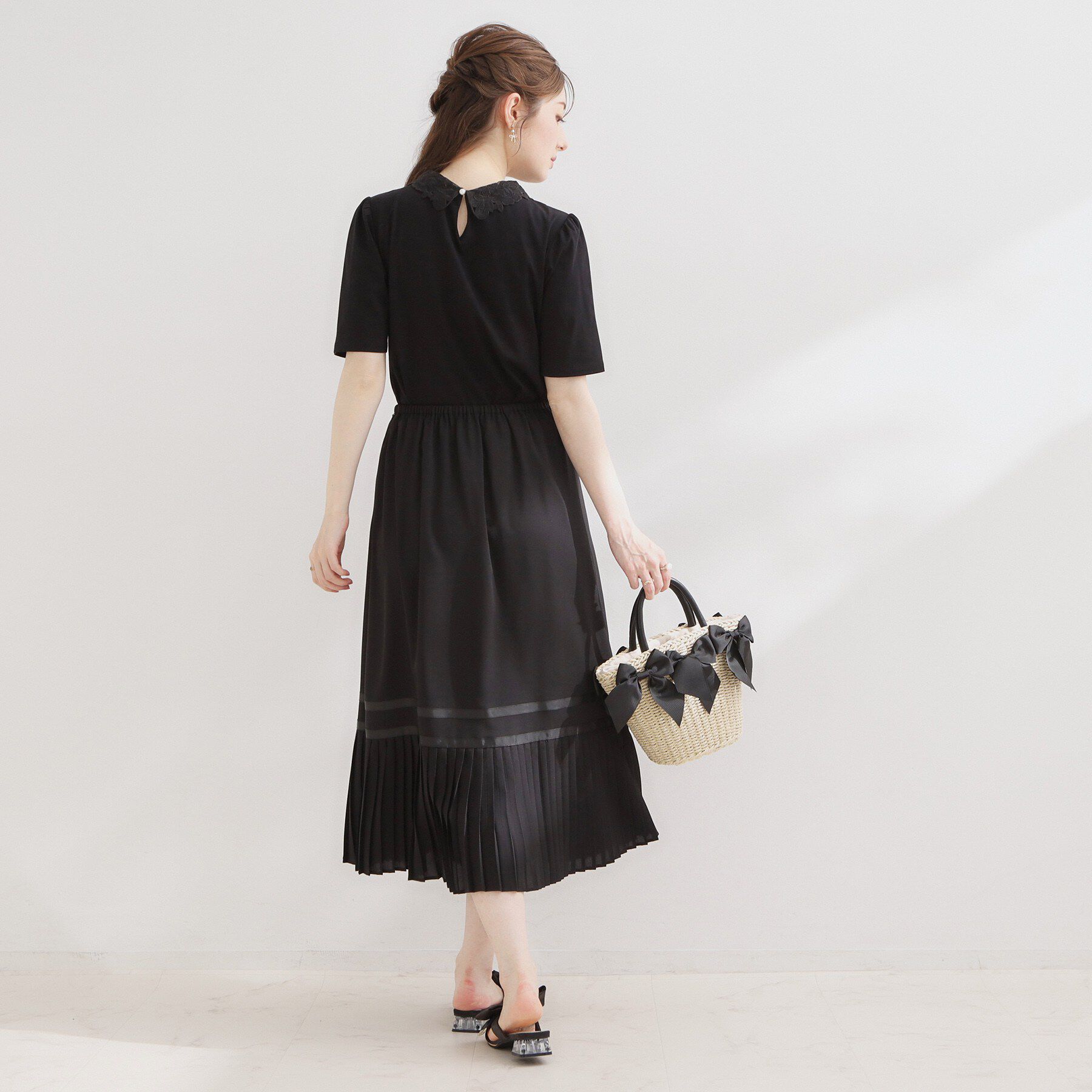 Couture broach「【UVカット・接触冷感・洗える】襟レース トップス」|Tシャツ・カットソー|