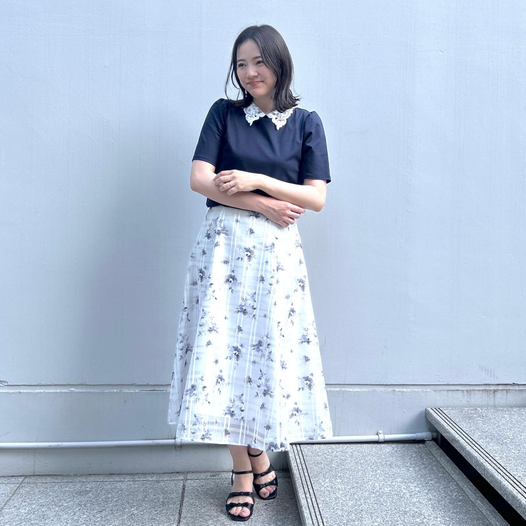 Couture broach「【UVカット・接触冷感・洗える】襟レース トップス」|Tシャツ・カットソー|