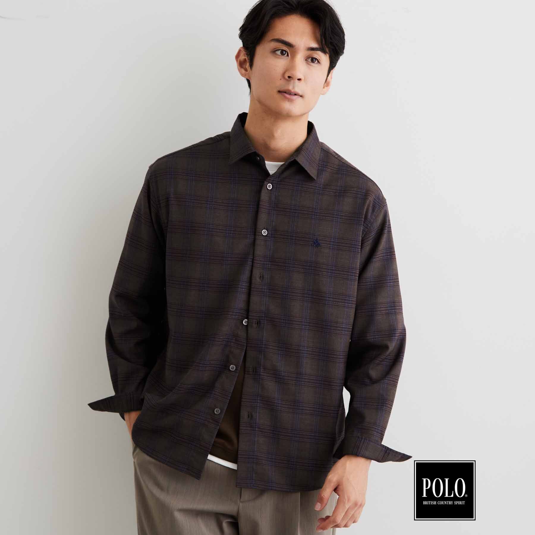 THE SHOP TK「POLO BCS/アソート長袖シャツ」|シャツ・ブラウス|