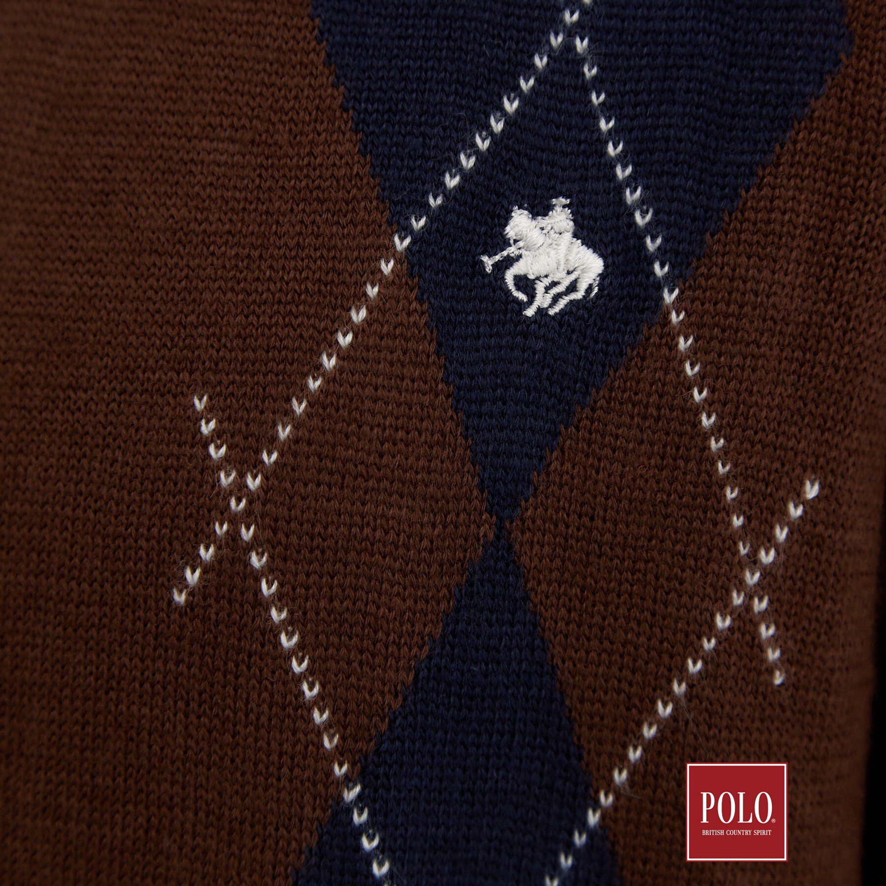 THE SHOP TK「POLO BCS/アーガイル半袖ニット」|ニット・セーター|