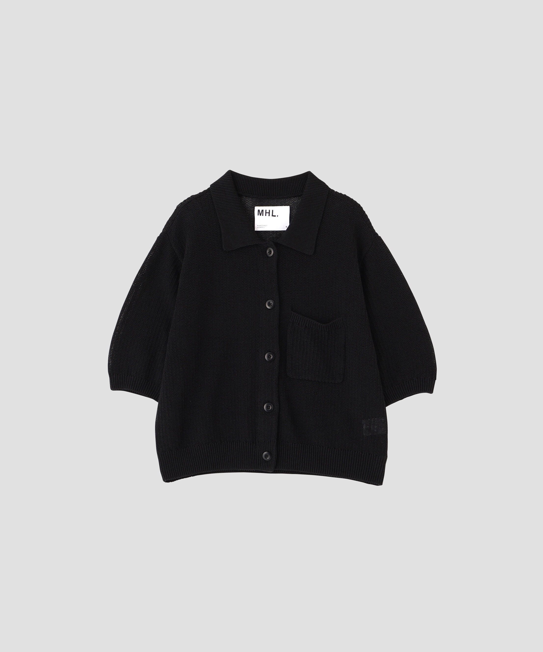 MHL.「IRREGULAR RIB COTTON LINEN KNITWEAR」|カーディガン|