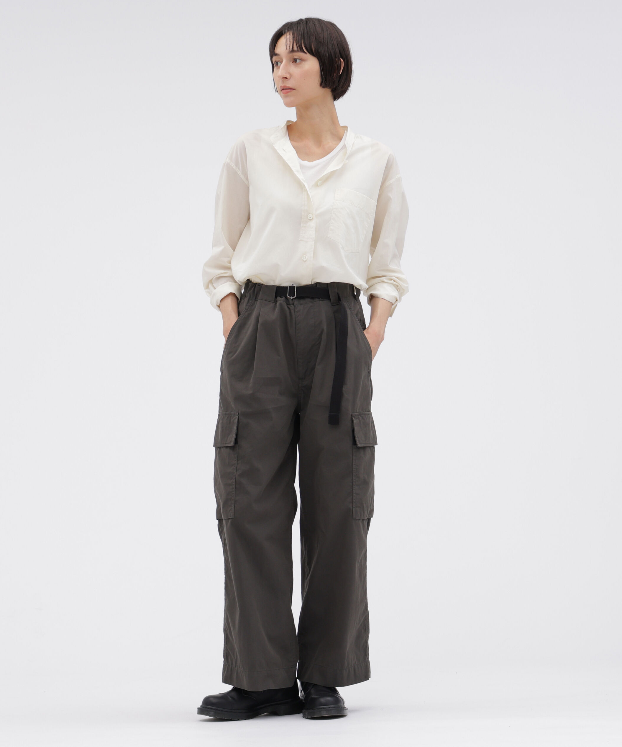 MHL.「WASHED COTTON NYLON TROUSERS」|その他|CHARCOAL3
