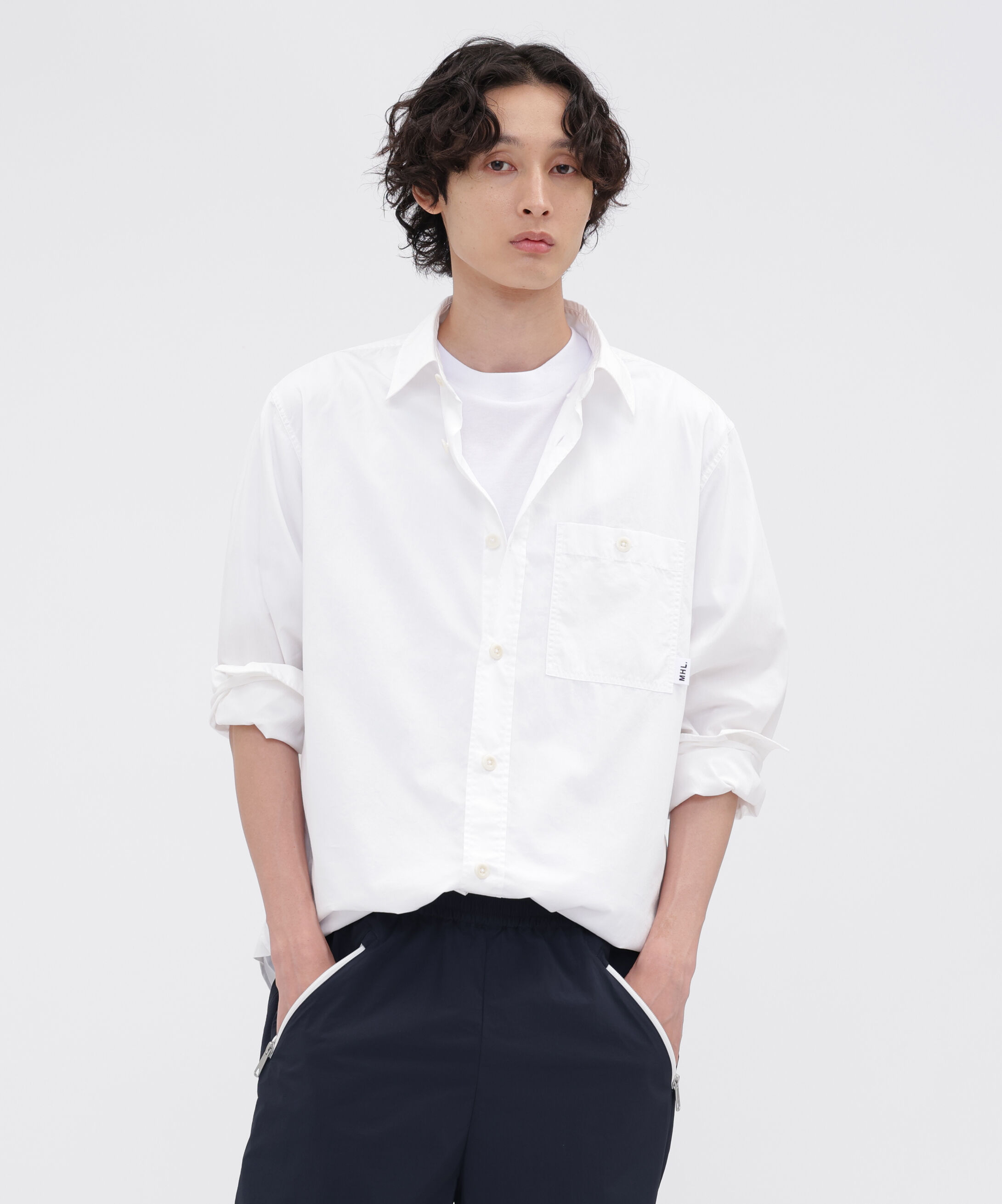 MHL.「MHL. UTILITY WEAR PIECE DYED COTTON POPLIN SHIRT」|シャツ・ブラウス|