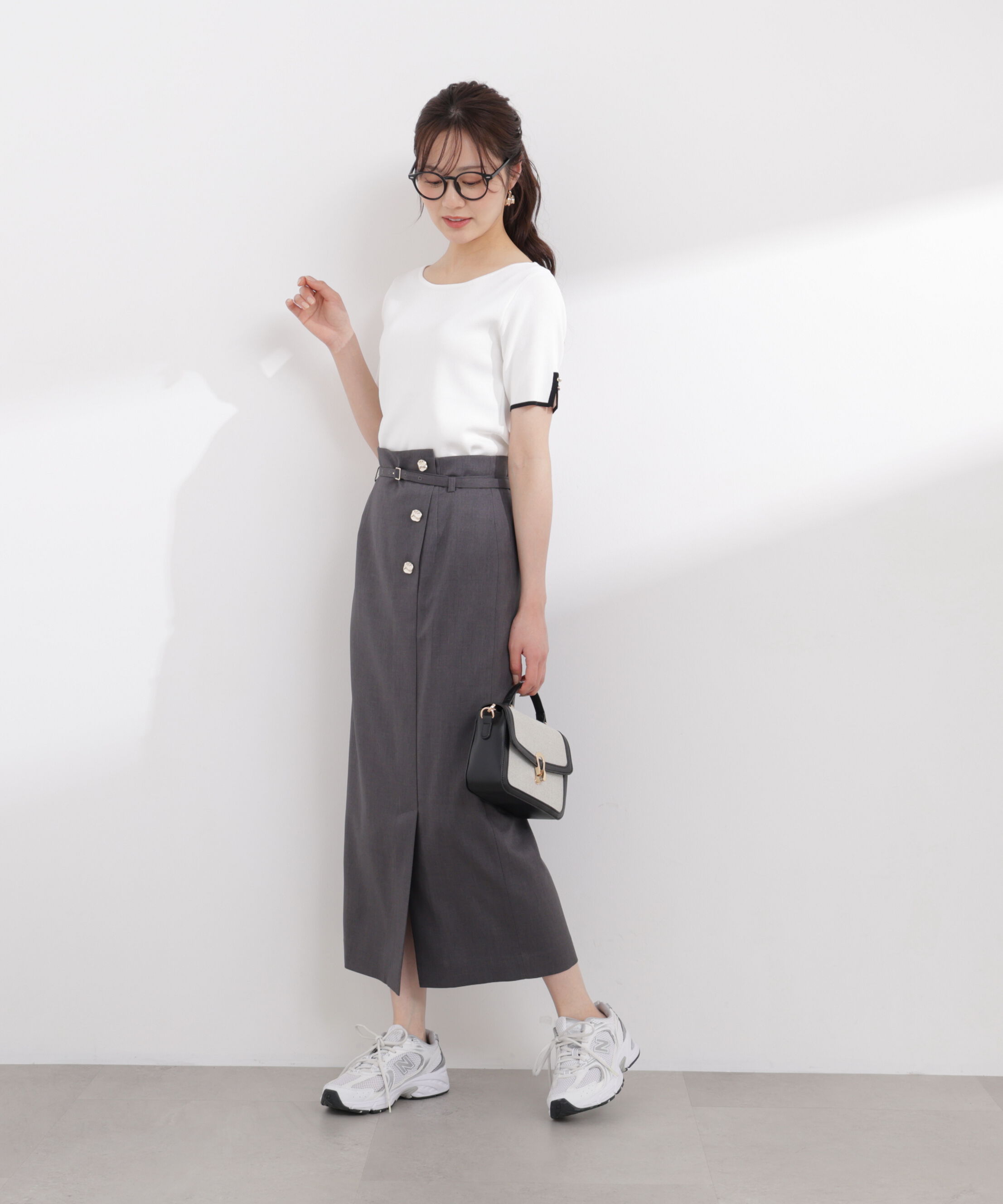 PROPORTION BODY DRESSING「フロントデザインIラインスカート 26SS」|スカート|