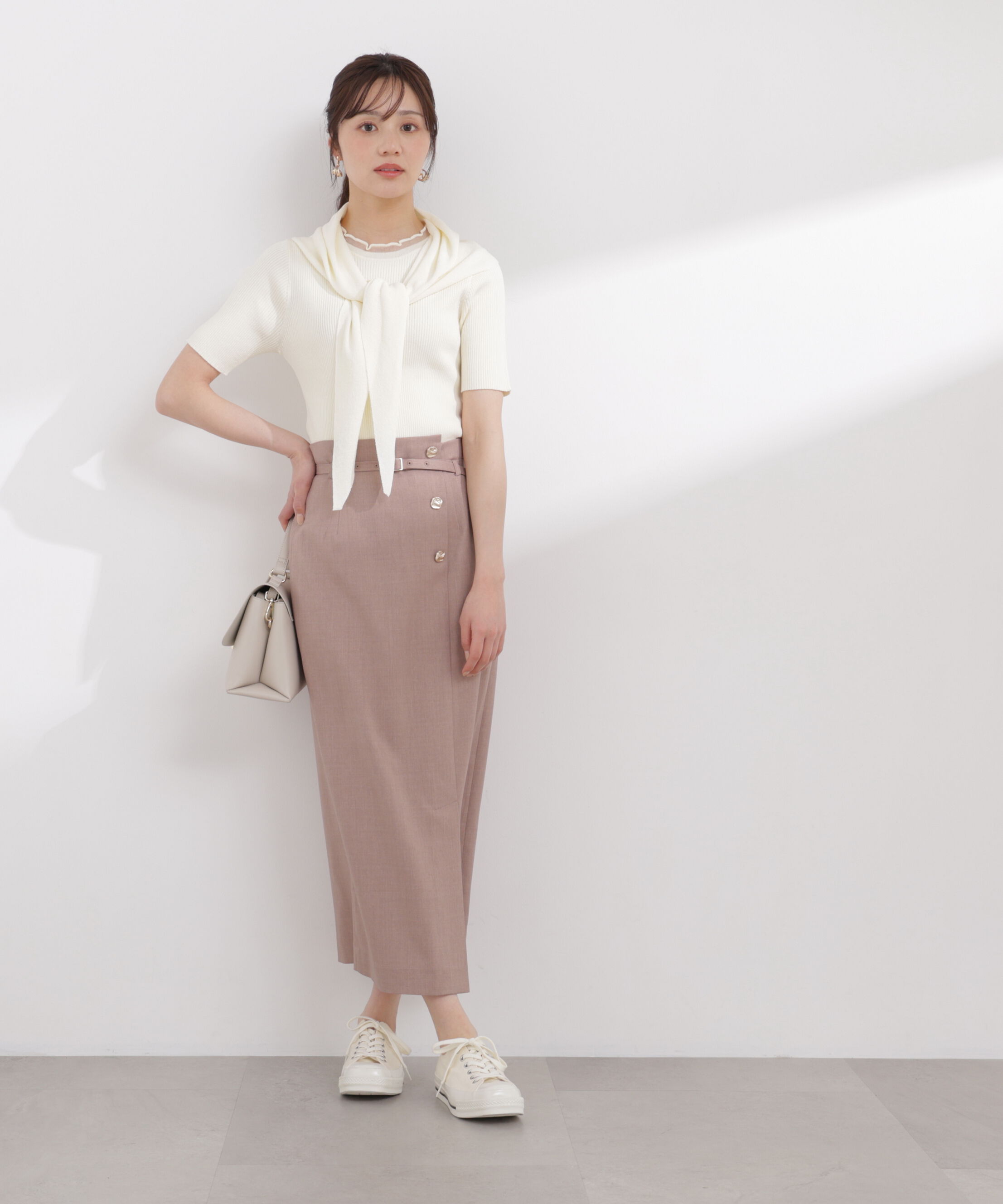 PROPORTION BODY DRESSING「フロントデザインIラインスカート 26SS」|スカート|