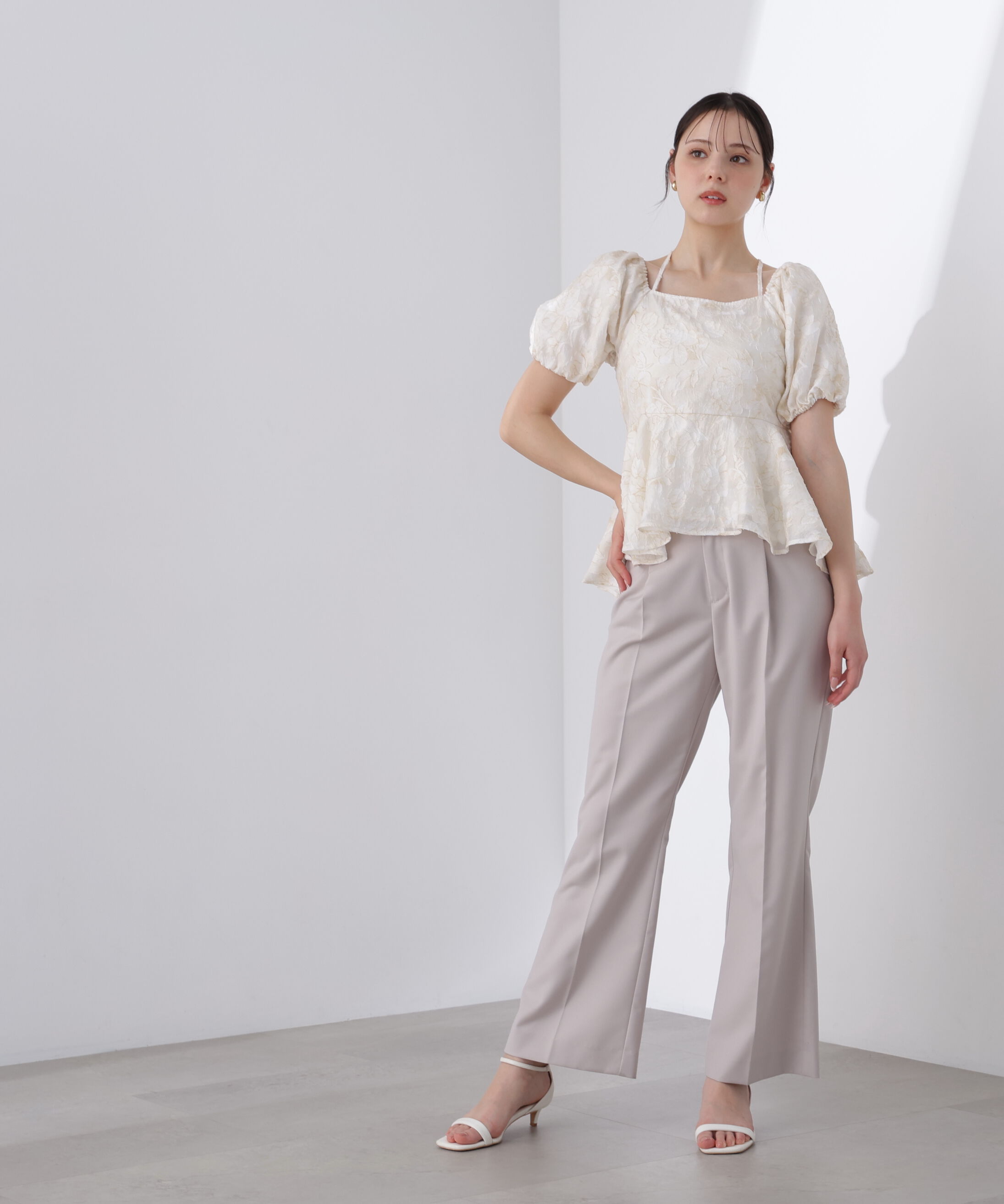 PROPORTION BODY DRESSING「バルーンスリーブペプラムセットアップ」|ワンピース|