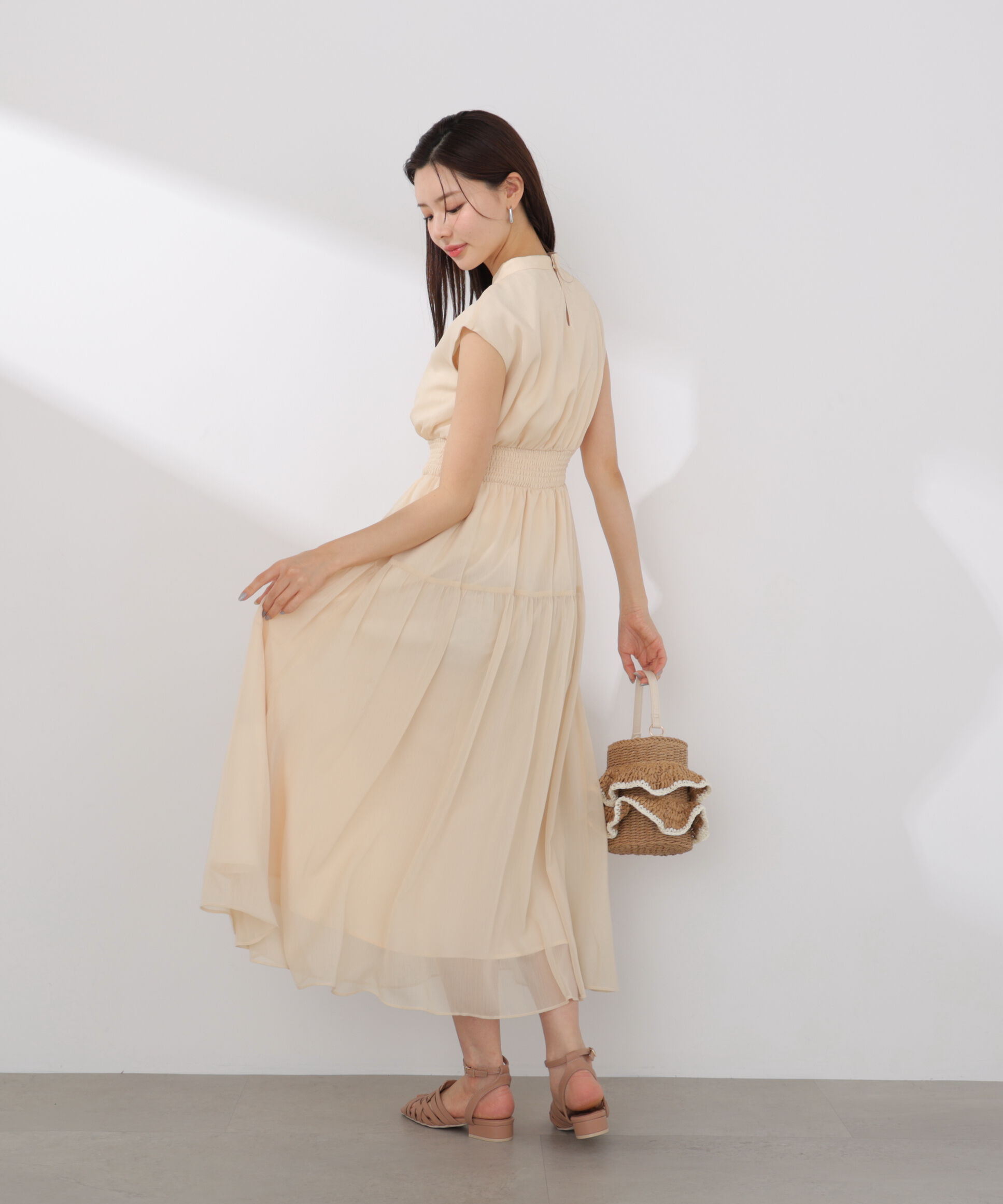 PROPORTION BODY DRESSING「ウエストシャーリングワンピース」|ワンピース|