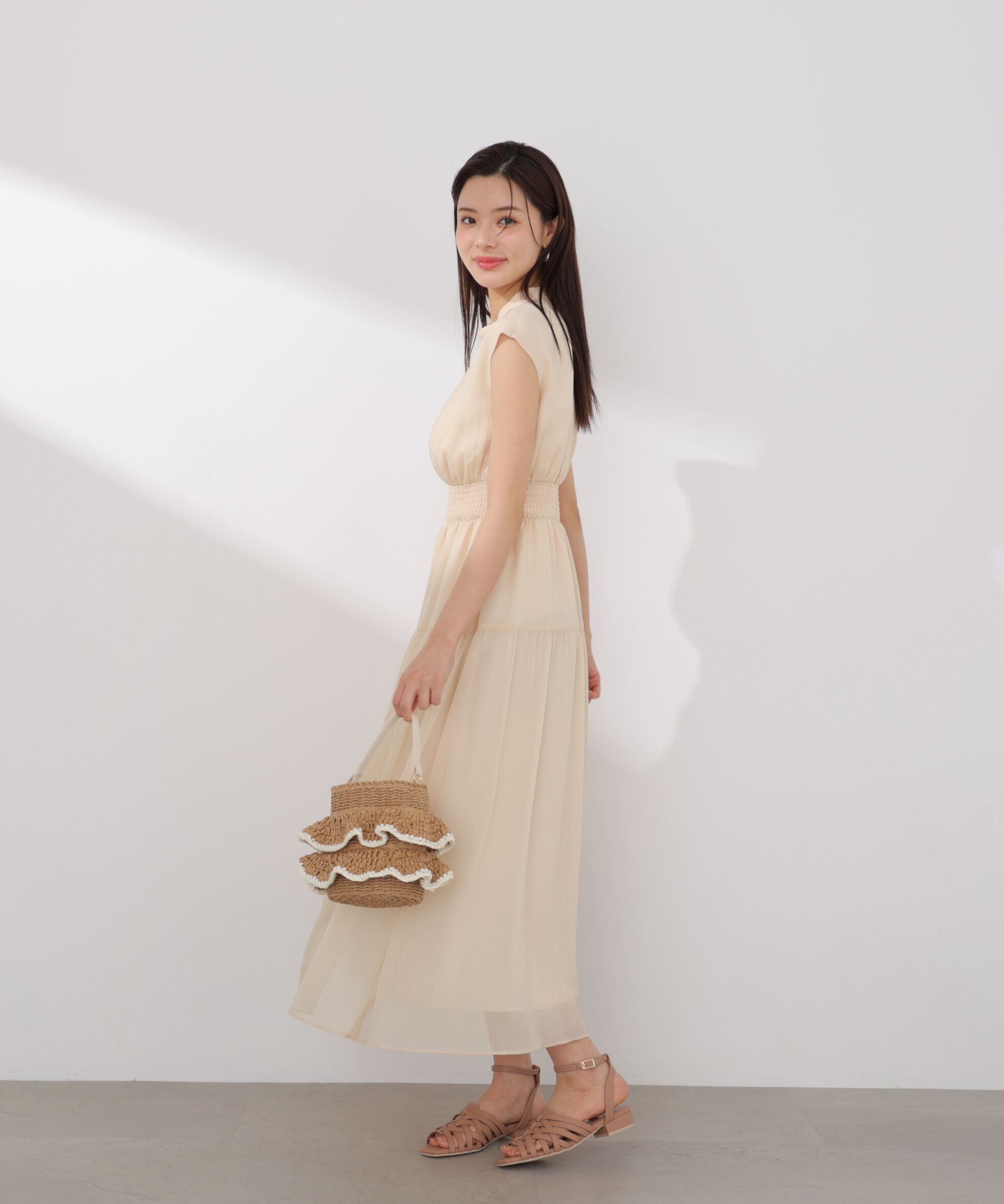PROPORTION BODY DRESSING「ウエストシャーリングワンピース」|ワンピース|
