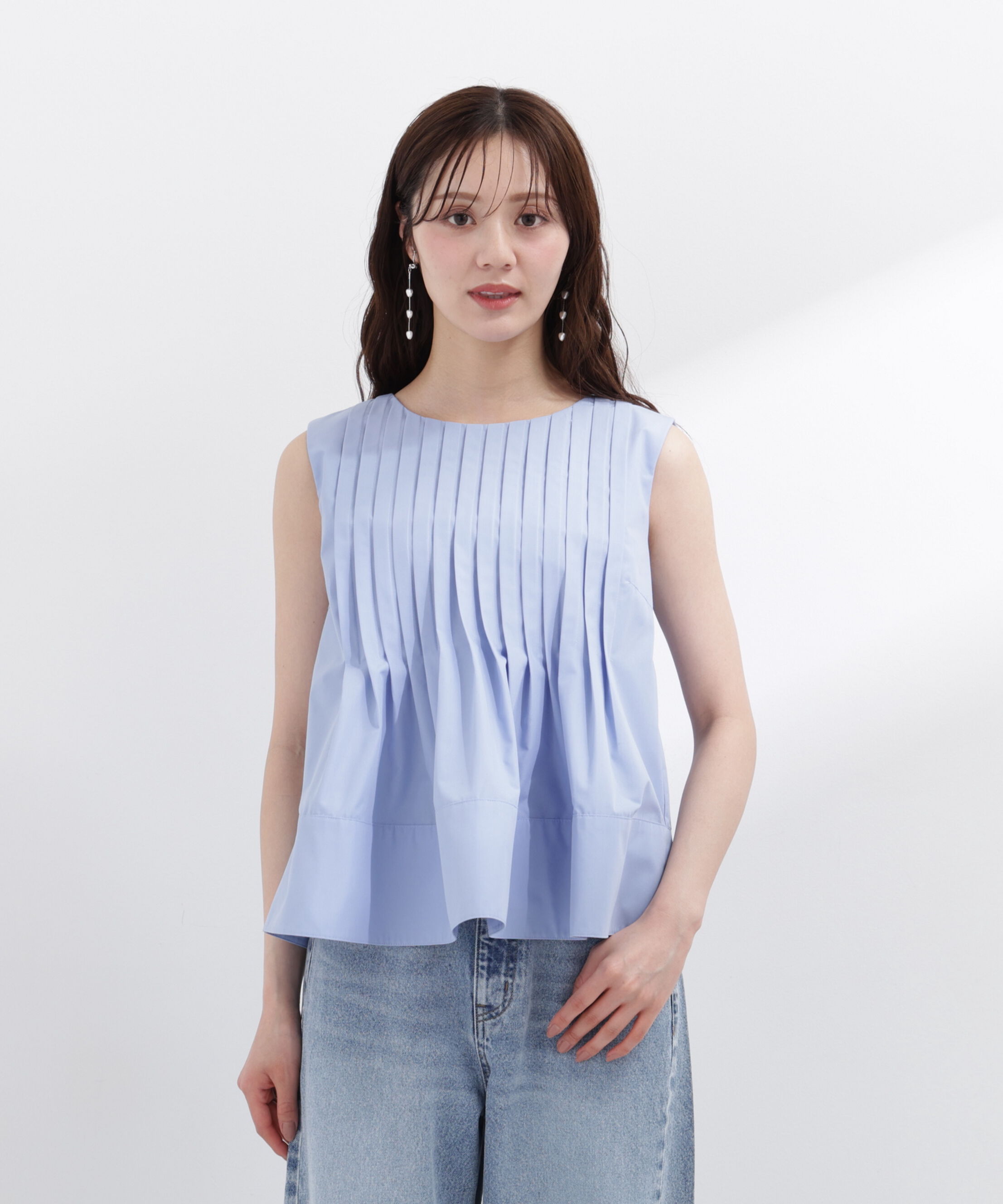 PROPORTION BODY DRESSING「〈a/mie〉ピンタックフレアーブラウス26SS」|シャツ・ブラウス|