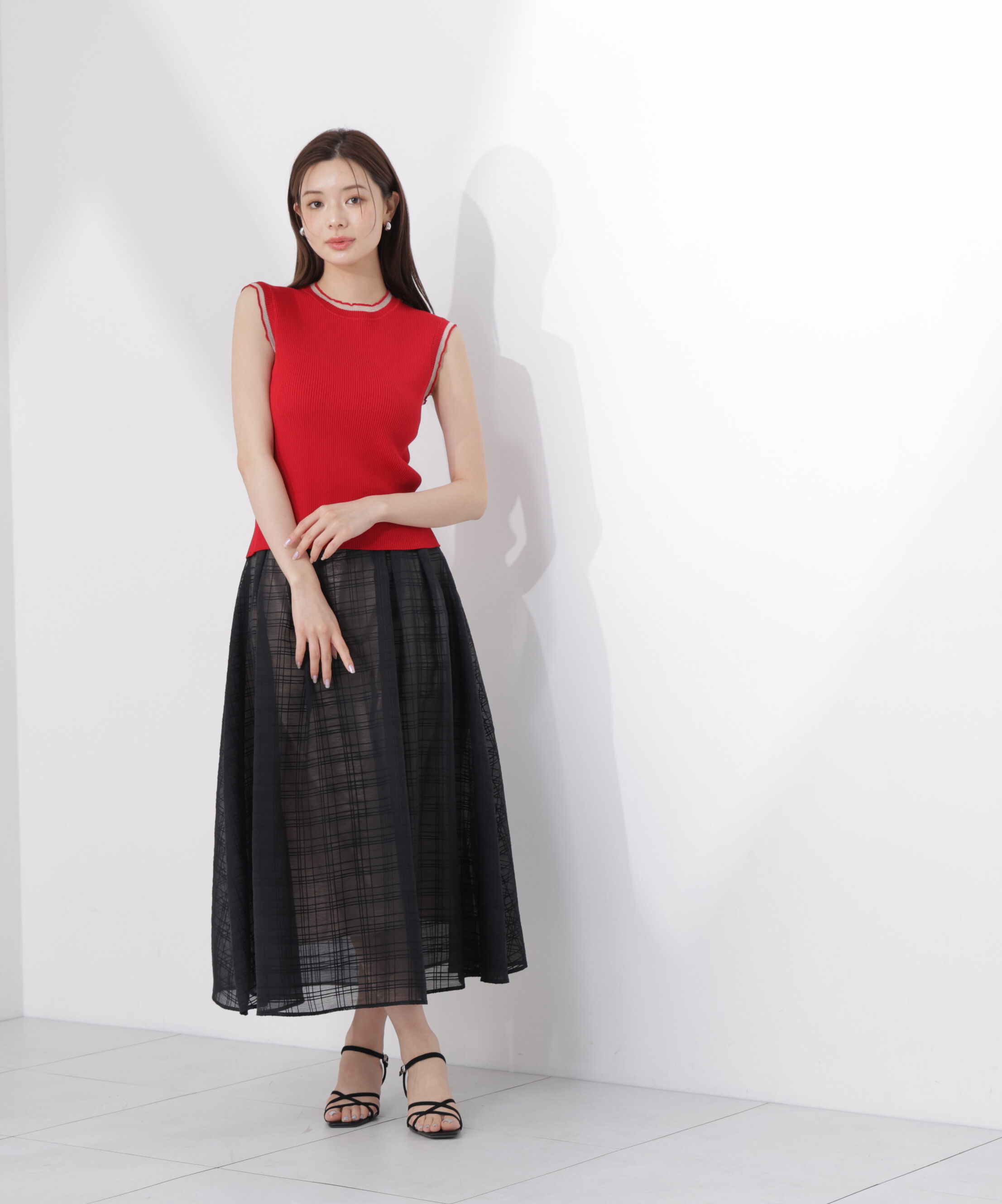 PROPORTION BODY DRESSING「＜中川紅葉さん着用＞部分シアーノースリーニット」|ニット・セーター|