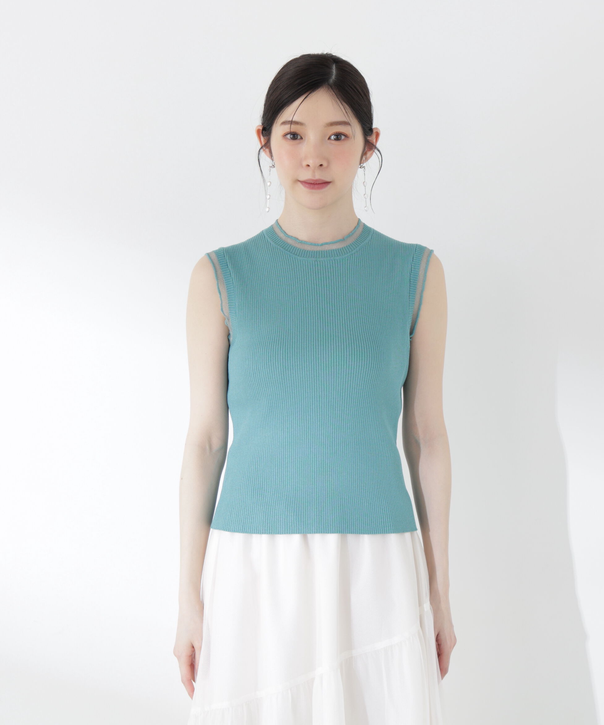 PROPORTION BODY DRESSING「＜中川紅葉さん着用＞部分シアーノースリーニット」|ニット・セーター|