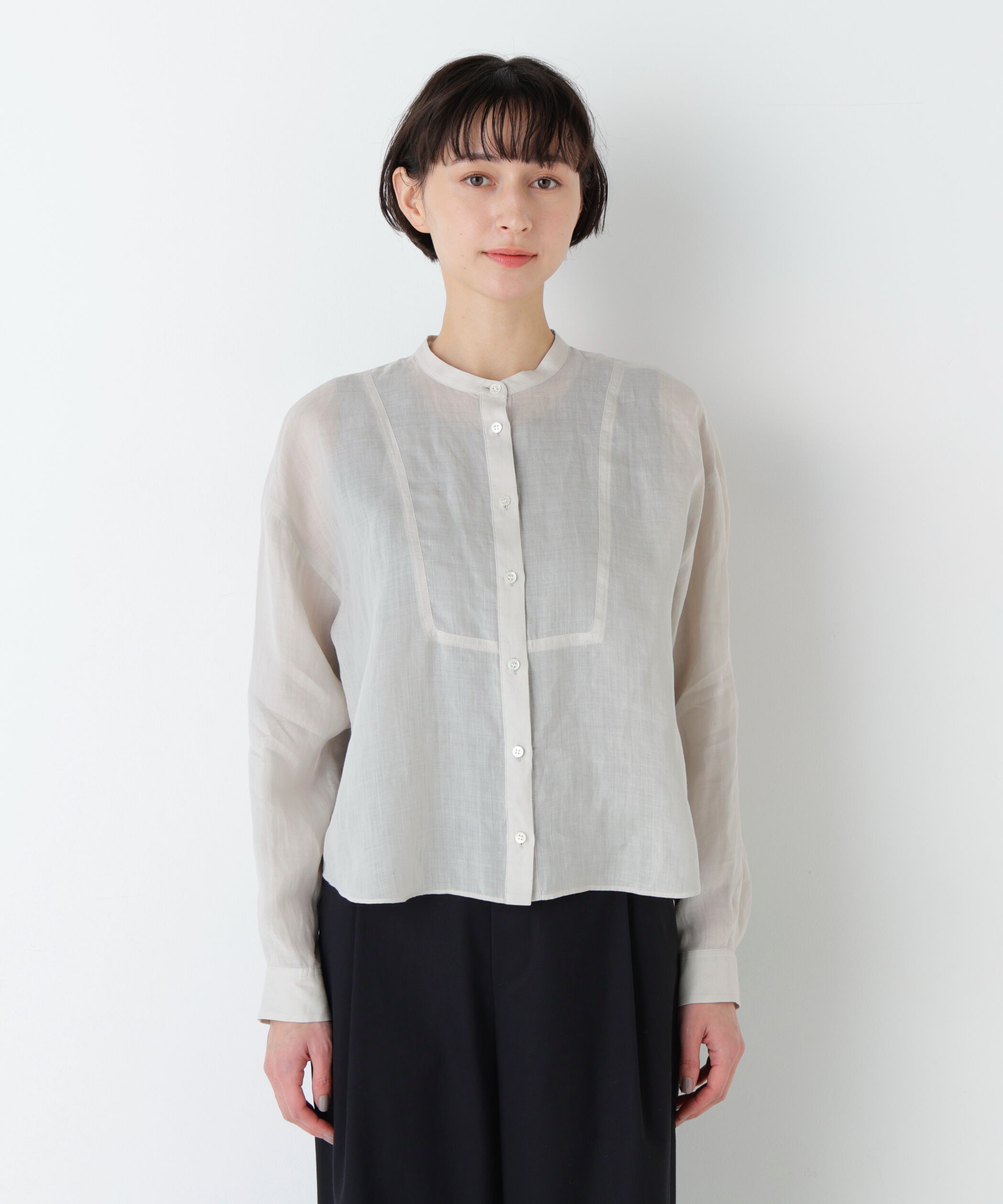  「《名品 / 洗える / 4カラー展開》ラミーボザムシャツブラウス」|シャツ・ブラウス|