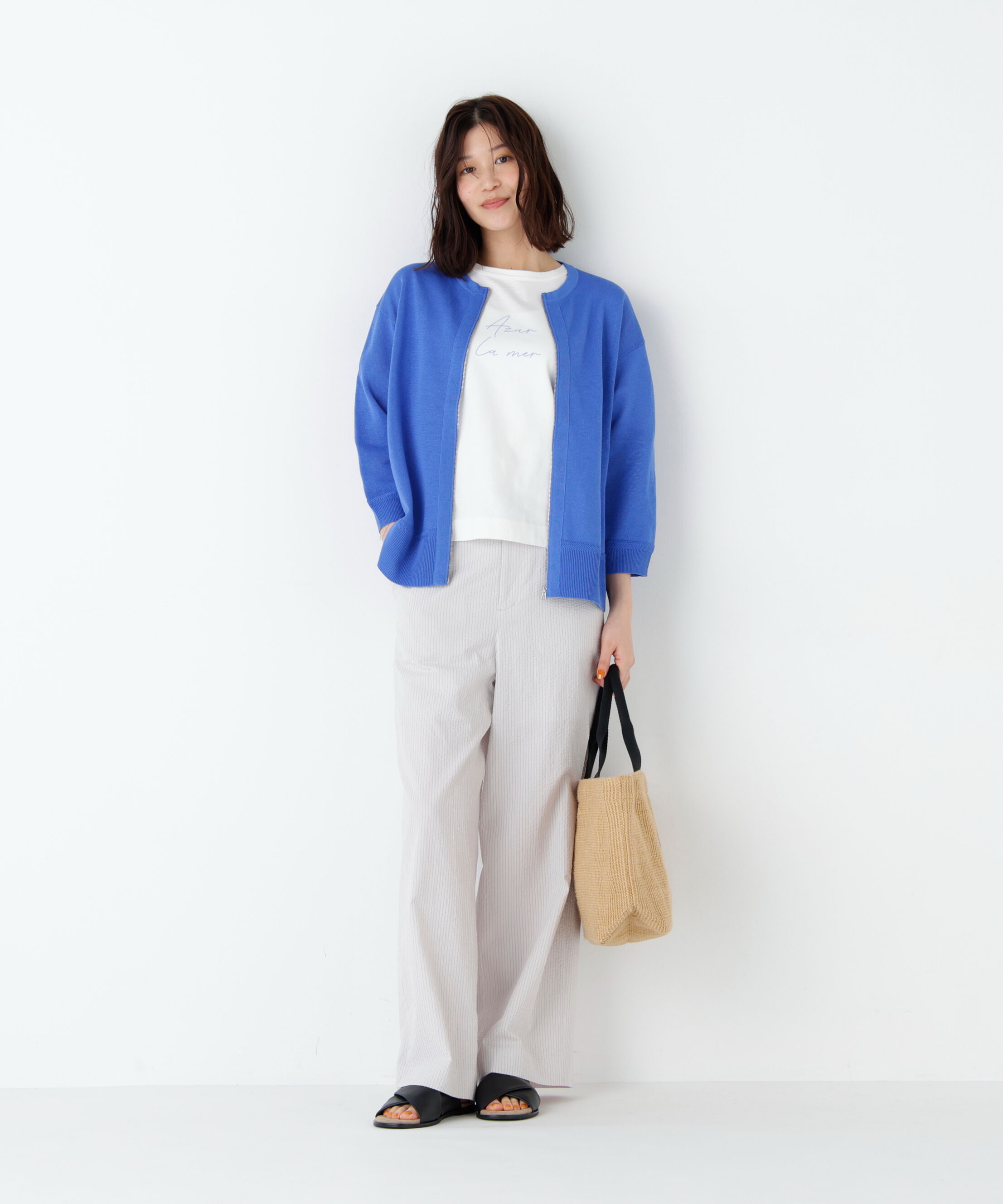  「《名品 / 洗える / 4ｶﾗｰ展開》ﾊｲｹﾞｰｼﾞｷﾞﾏ ｼﾞｯﾌﾟｱｯﾌ  」|ニット・セーター|
