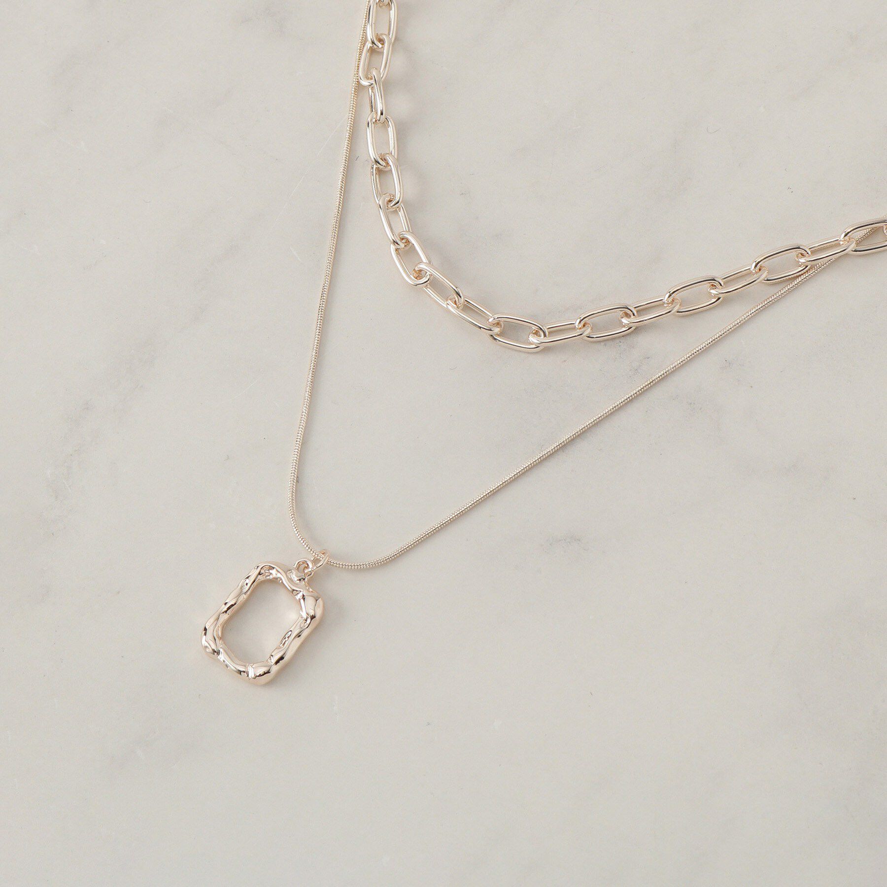 SHOO･LA･RUE「【3WAY】2連チェーンネックレス」|ネックレス|