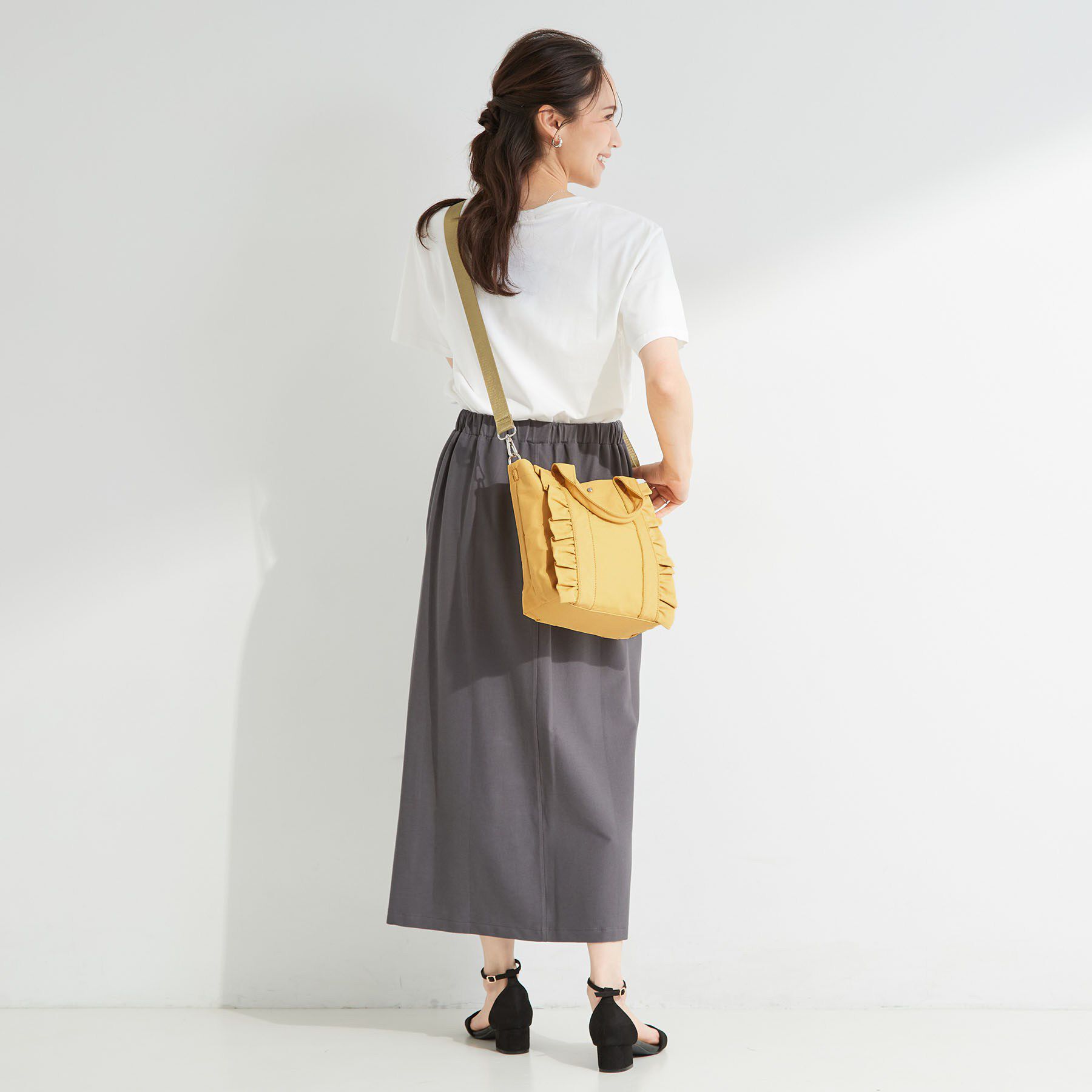 SHOO･LA･RUE「【2WAY】キャンバスフリルトートバッグ」|トートバッグ|