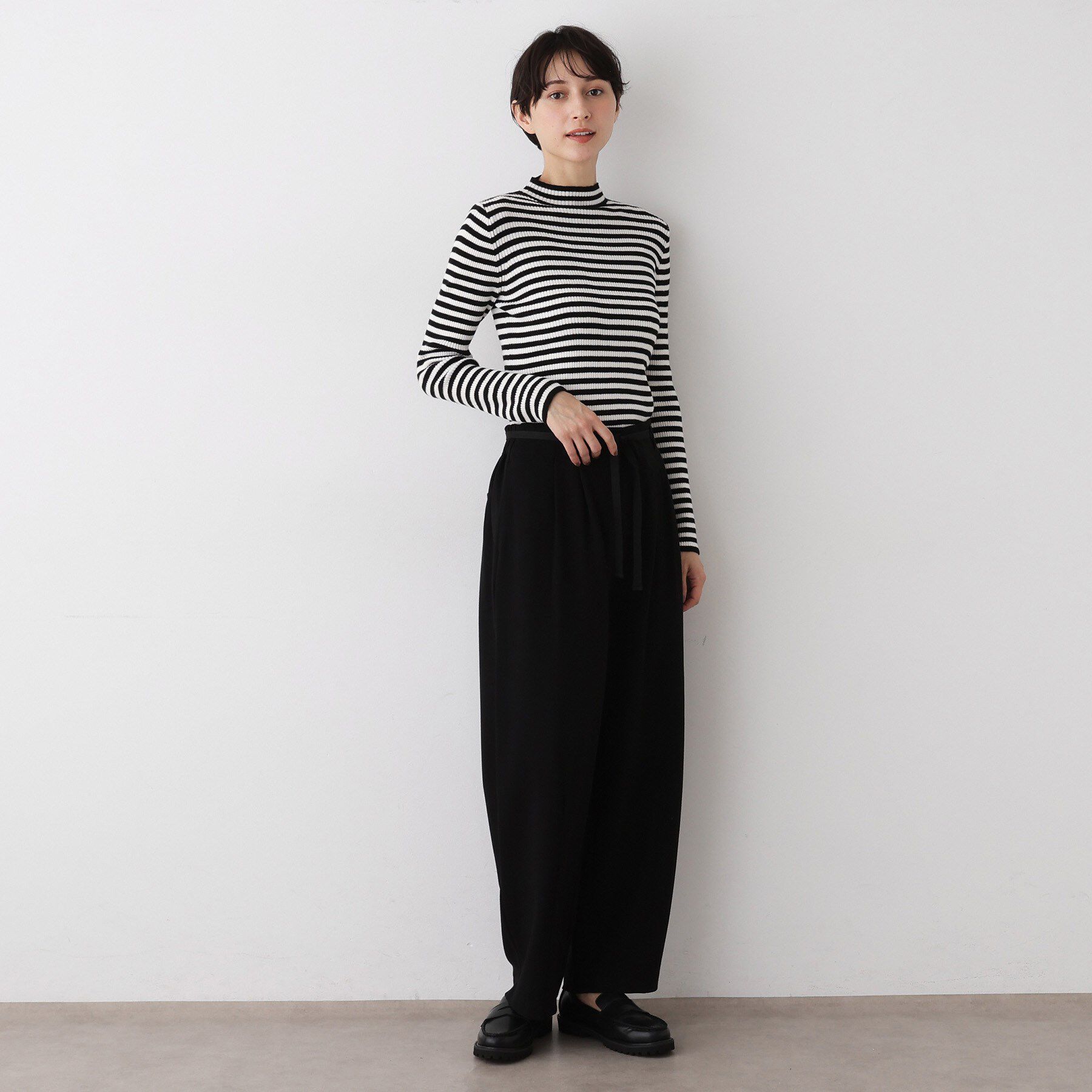 Dessin「【洗える】リブタートルネックニット」|ニット・セーター|