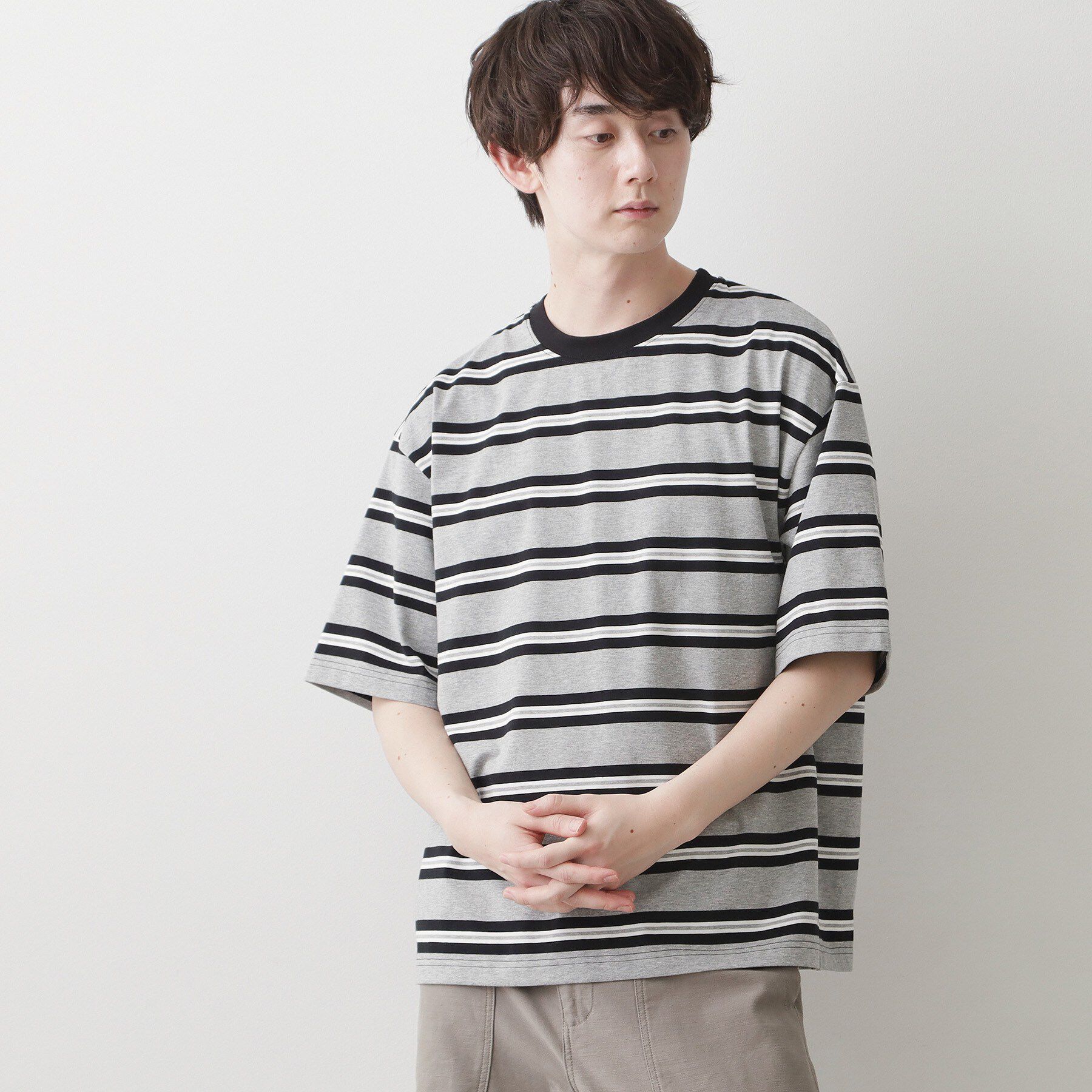 Dessin「【洗える】ボーダークルーカットソー」|Tシャツ・カットソー|