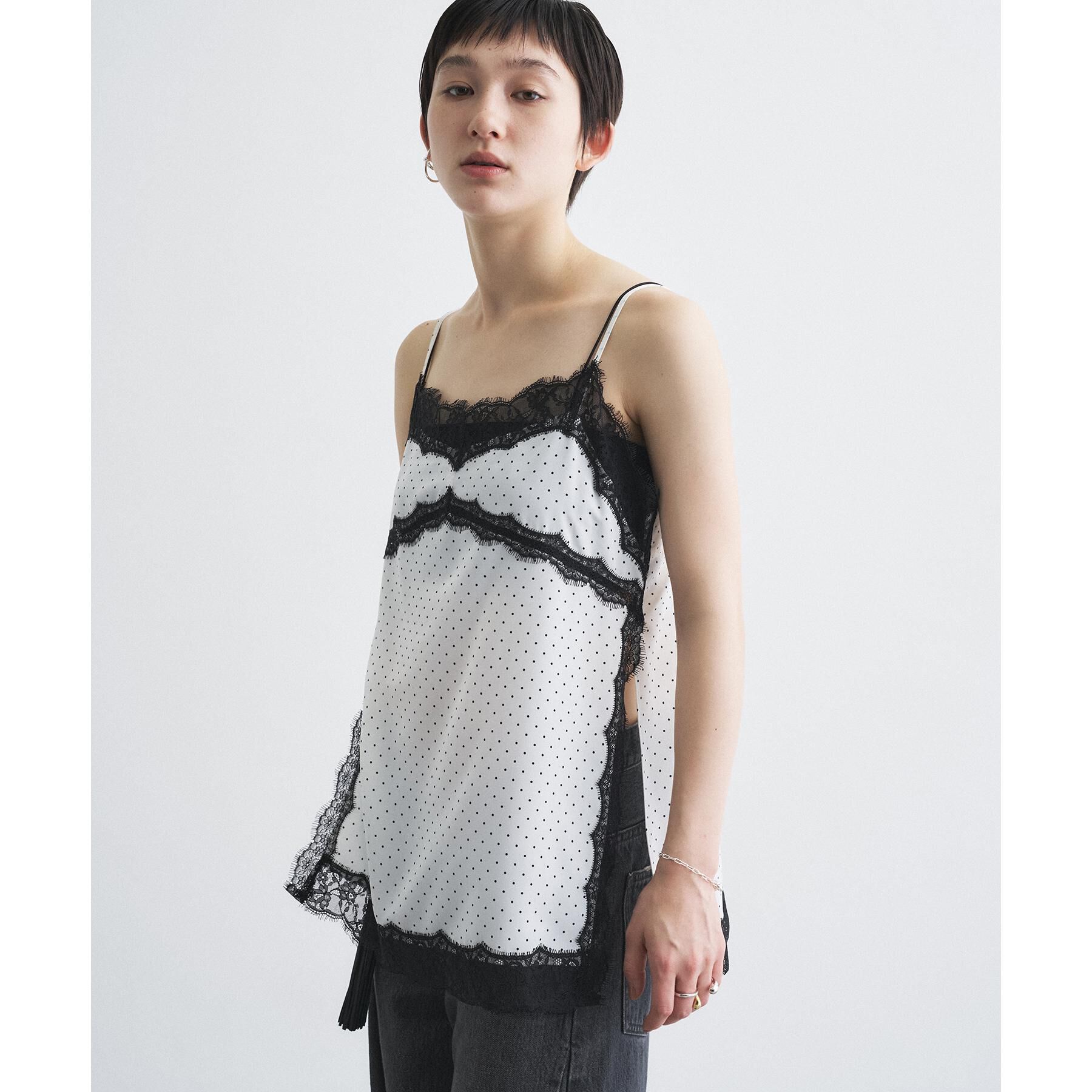 CODE A「dot lingerie lace cami」|キャミソール|