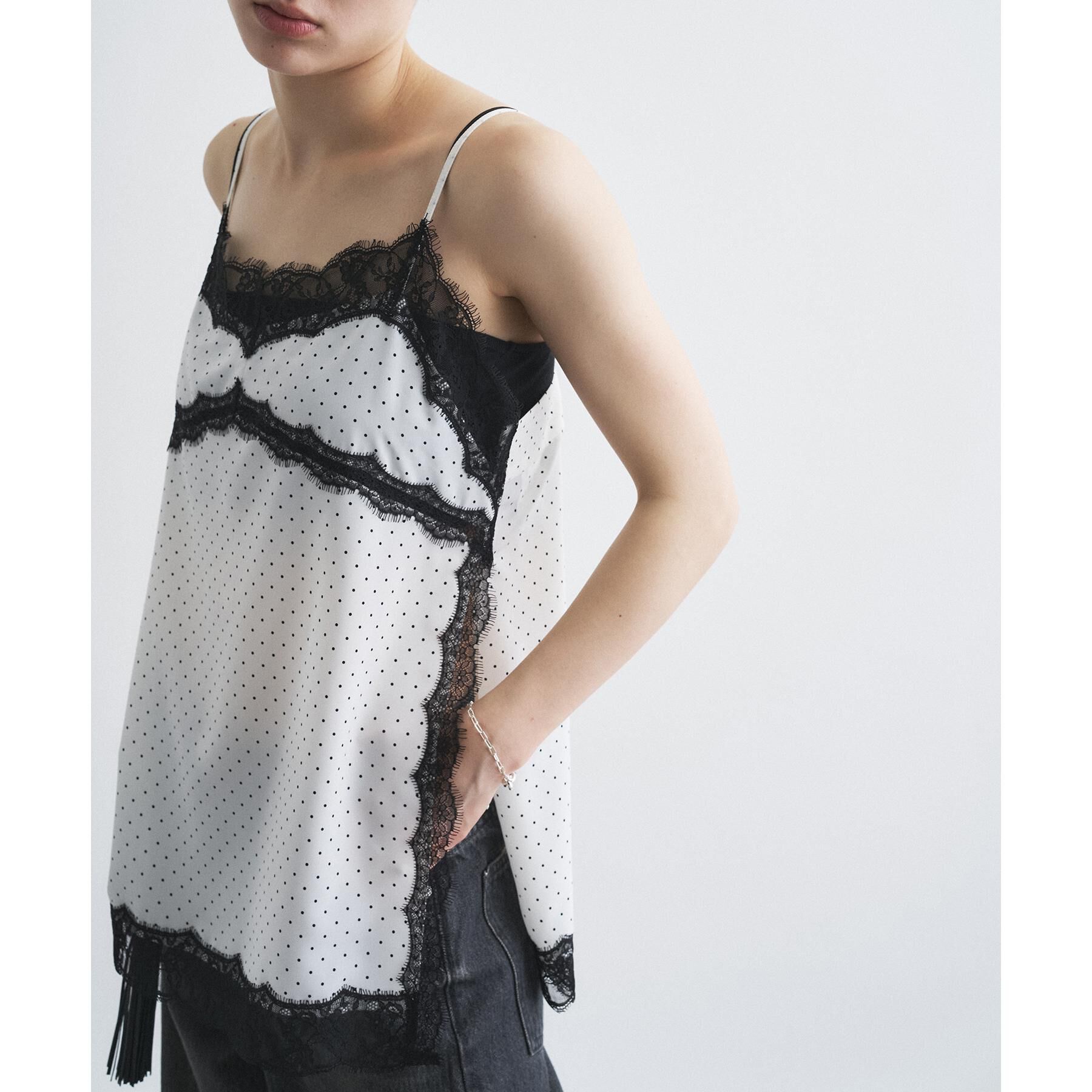 CODE A「dot lingerie lace cami」|キャミソール|