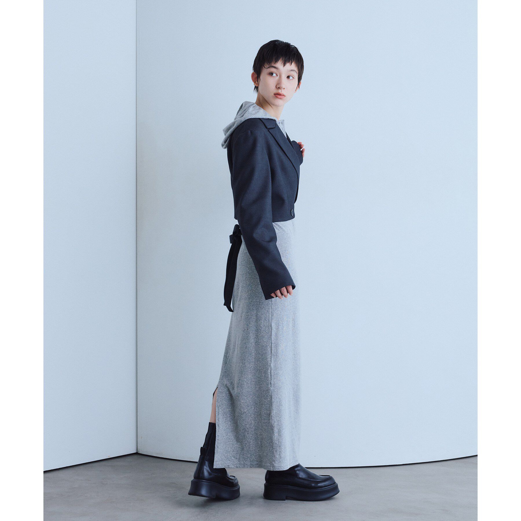 CODE A「ribboned tailor jacket」|テーラードジャケット|