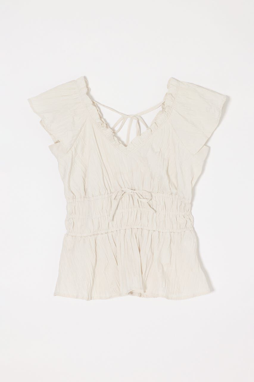 MOUSSY「WRINKLE RUFFLE SLEEVE ブラウス」|シャツ・ブラウス|