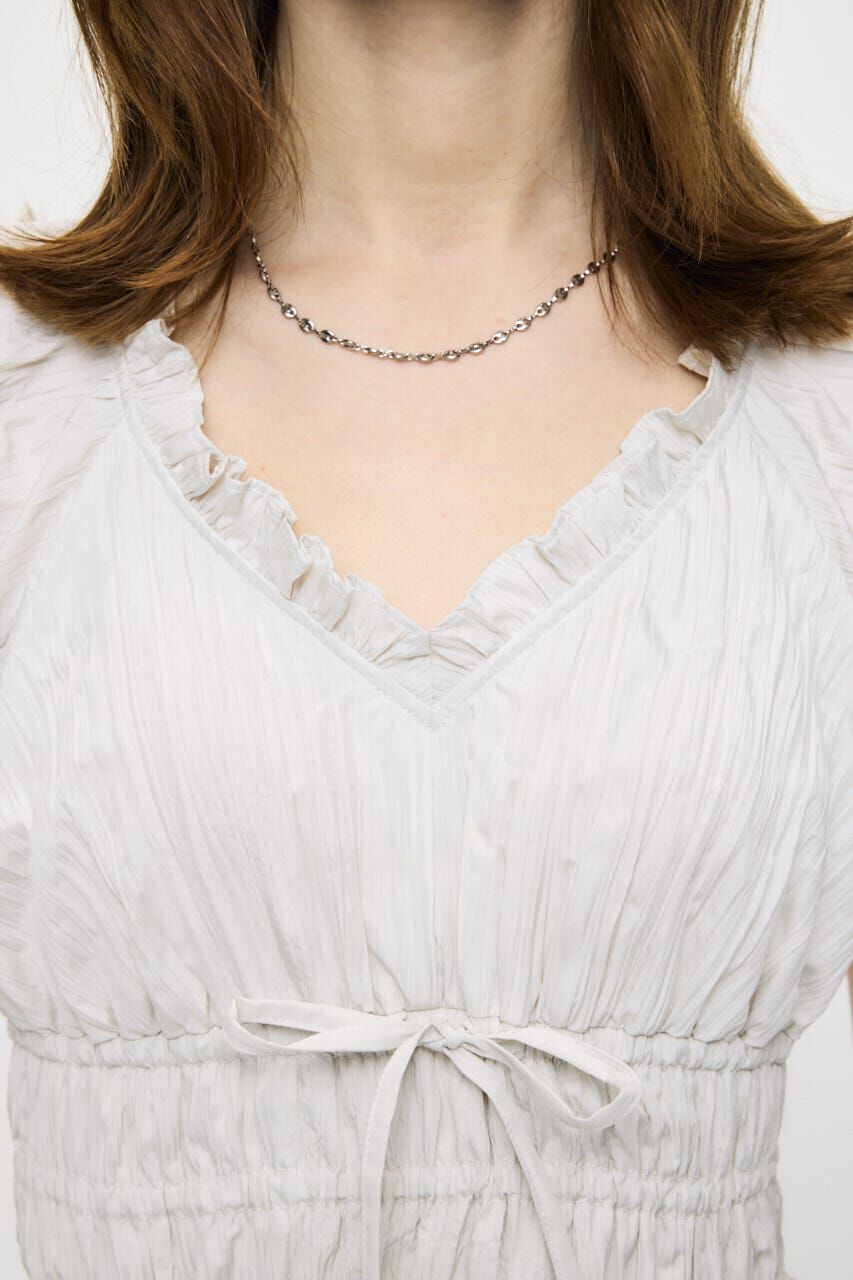 MOUSSY「WRINKLE RUFFLE SLEEVE ブラウス」|シャツ・ブラウス|
