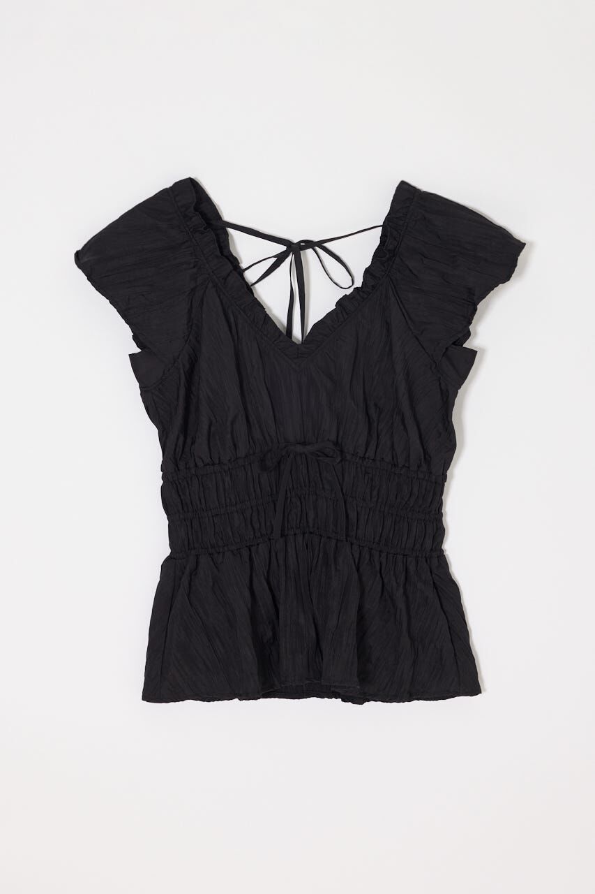 MOUSSY「WRINKLE RUFFLE SLEEVE ブラウス」|シャツ・ブラウス|