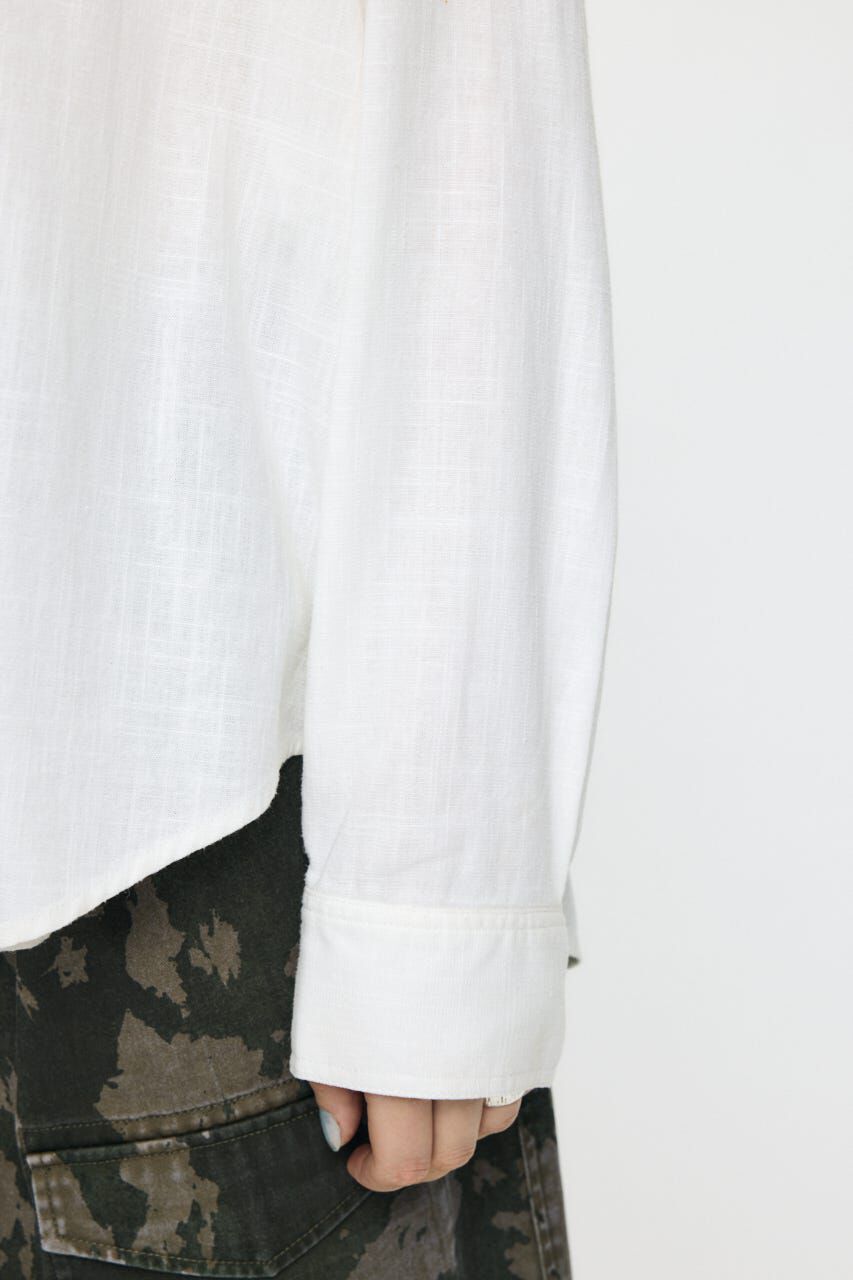 MOUSSY「LINEN BLEND BASIC シャツ」|シャツ・ブラウス|
