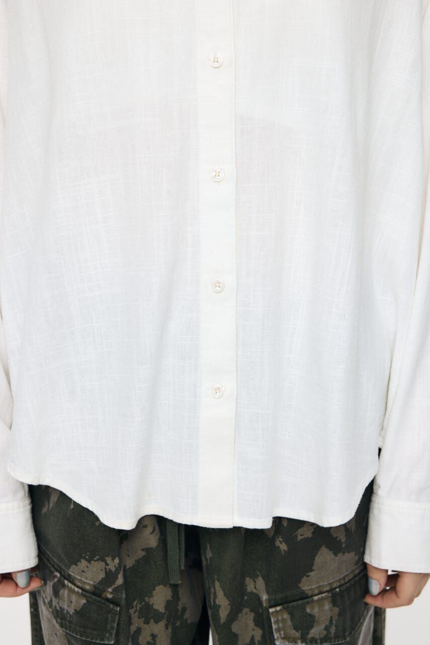 MOUSSY「LINEN BLEND BASIC シャツ」|シャツ・ブラウス|