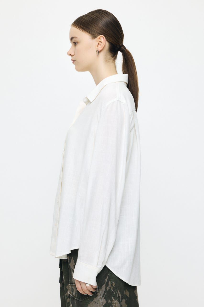 MOUSSY「LINEN BLEND BASIC シャツ」|シャツ・ブラウス|