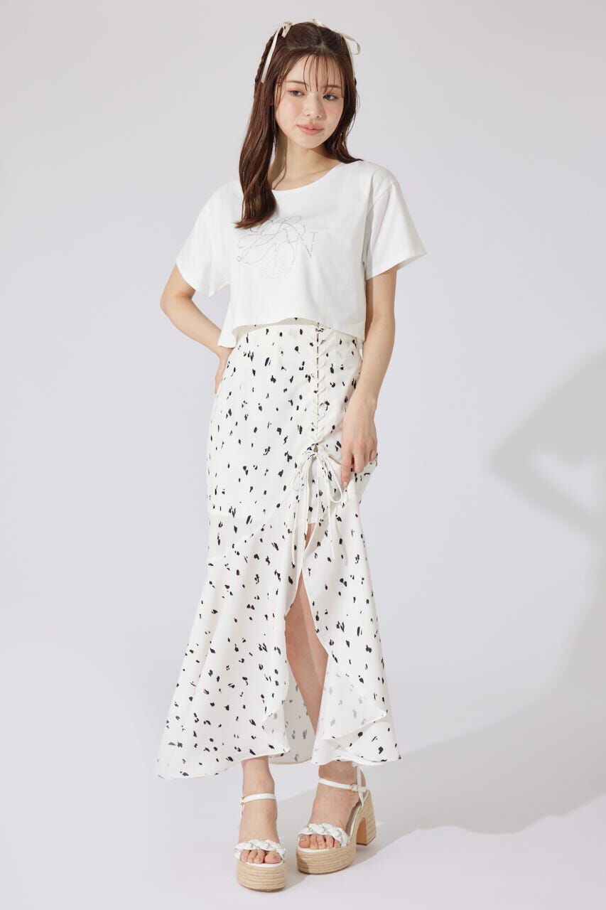 rienda「ラインストーンロゴTシャツ」|Tシャツ・カットソー|