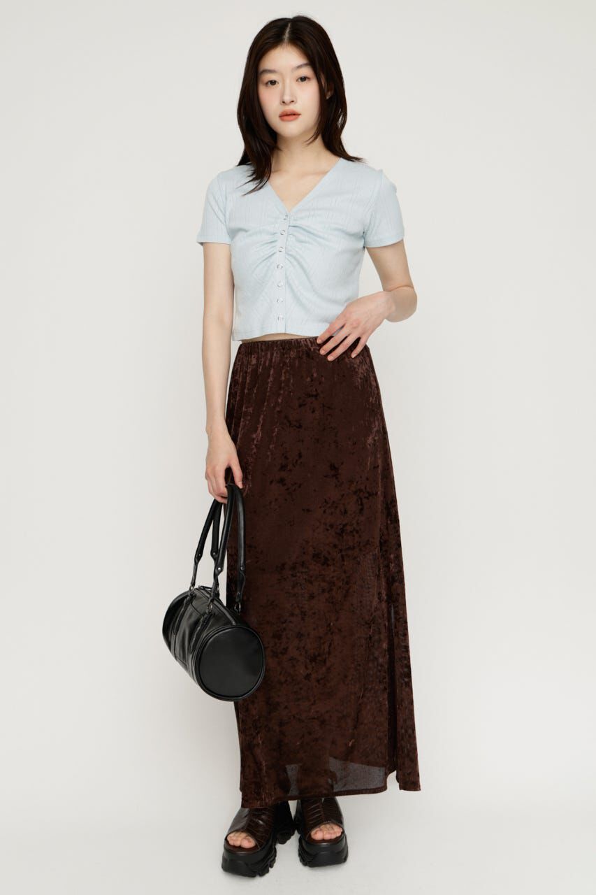 SLY「GATHER EYELET V／N カーディガン」|カーディガン|