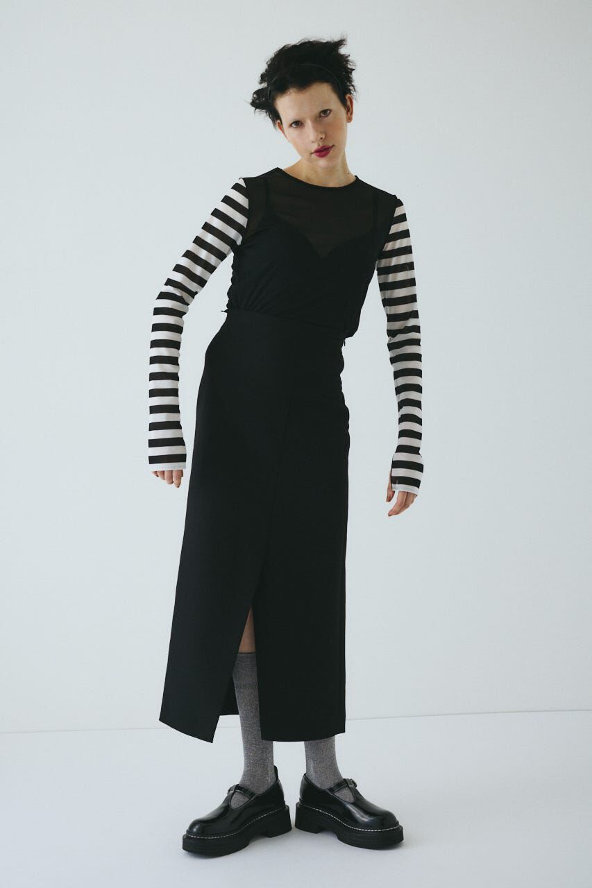 HeRIN.CYE「Long slit skirt」|スカート|BLK