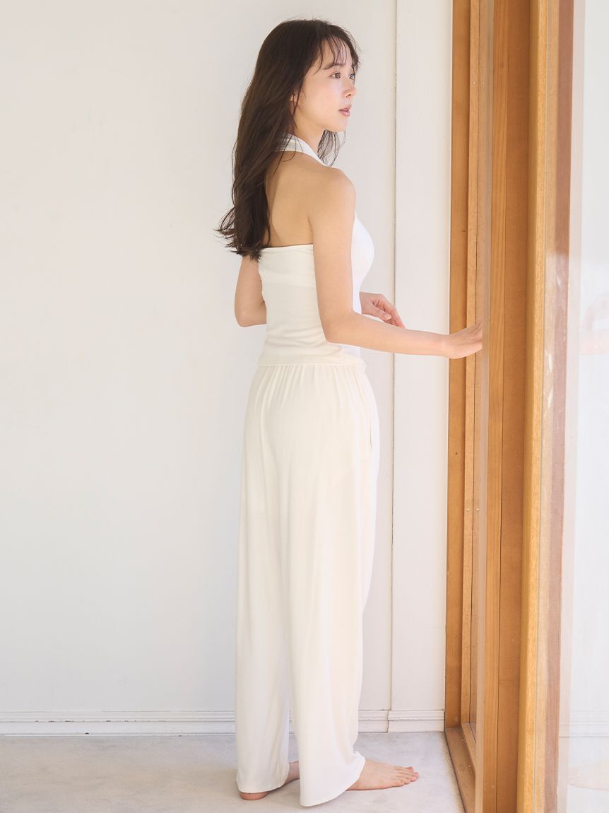 SNIDEL HOME「シルク混カットロングパンツ」|ルームウェア|