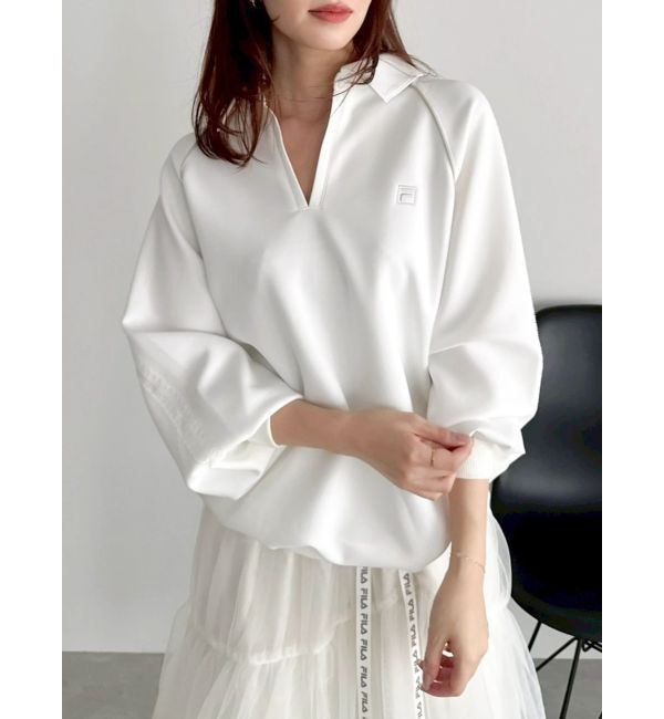 dazzlin「【FILA別注】シャツカラーカットプルオーバー」|Tシャツ・カットソー|