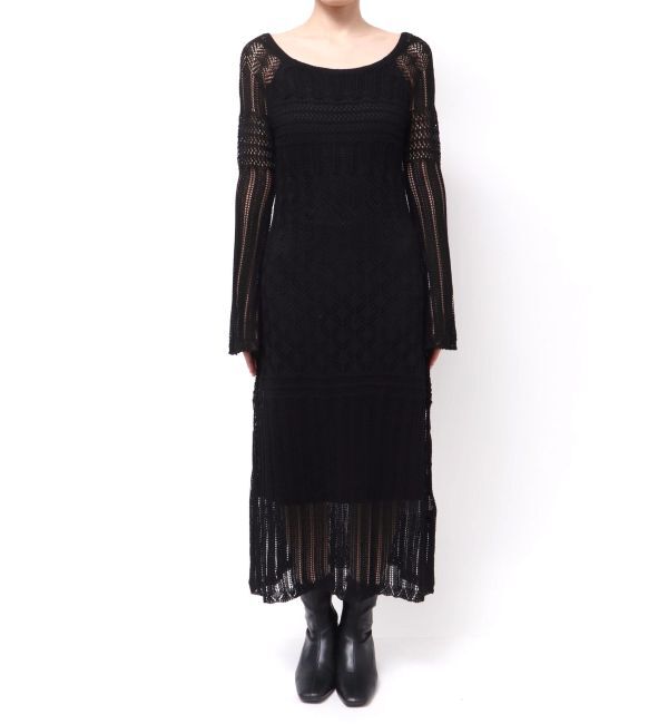 MURUA「バイカラークロシェニットワンピース」|ワンピース|