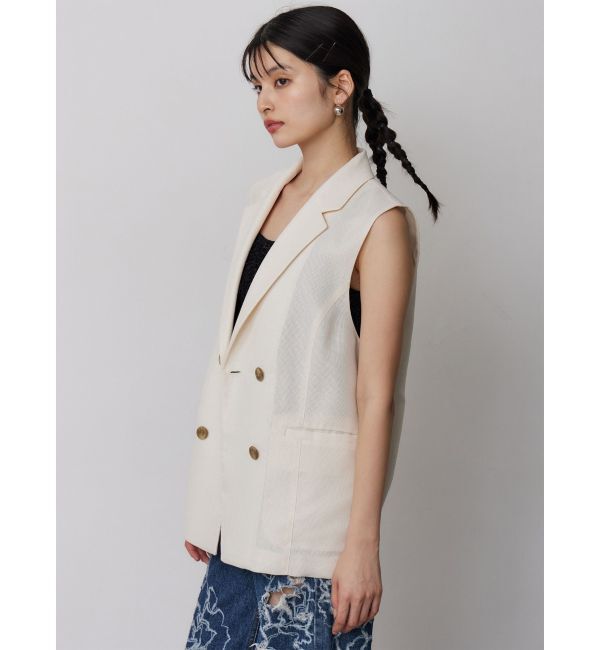 MURUA「メッシュダブルジレ【セットアップ着用可】」|ベスト・ジレ|