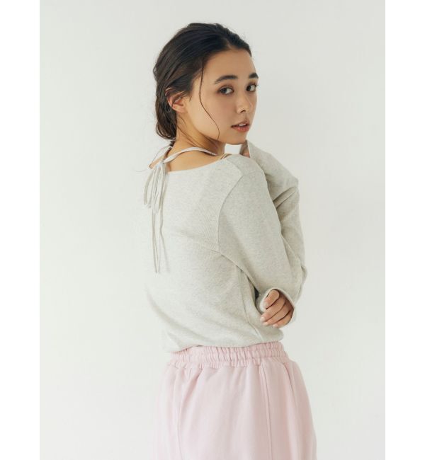 Ungrid「リボンデザインロングスリーブTee」|Tシャツ・カットソー|