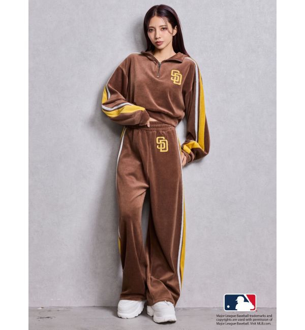 GYDA「GYDA［MLB］2ラインハーフZIPショートトップス」|Tシャツ・カットソー|