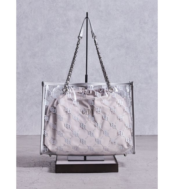 GYDA「GG glitter print clearトートBAG」|トートバッグ|シルバー