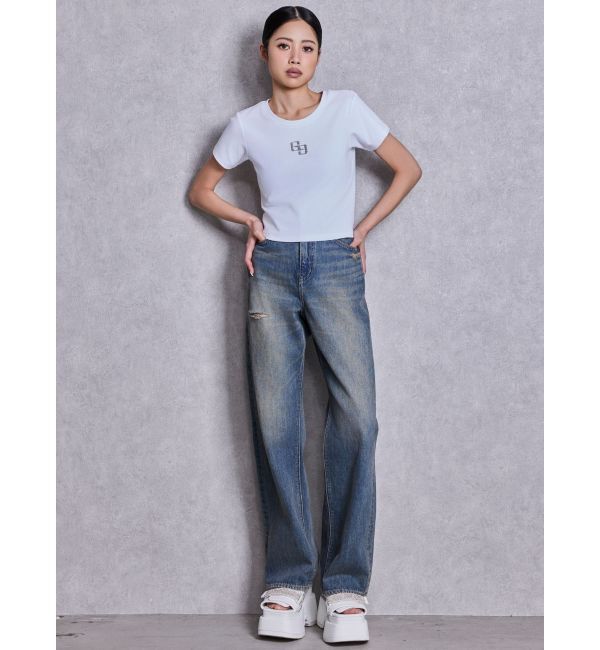 GYDA「GLITTER GG Tシャツ」|Tシャツ・カットソー|