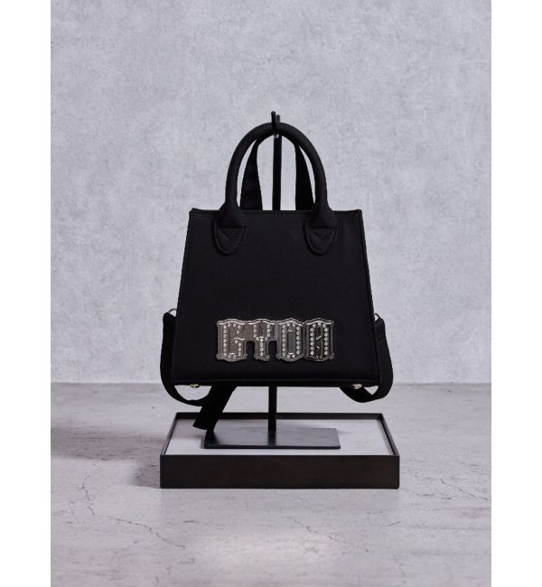 GYDA「GYDA bijouプレートBAG」|ハンドバッグ|ブラック