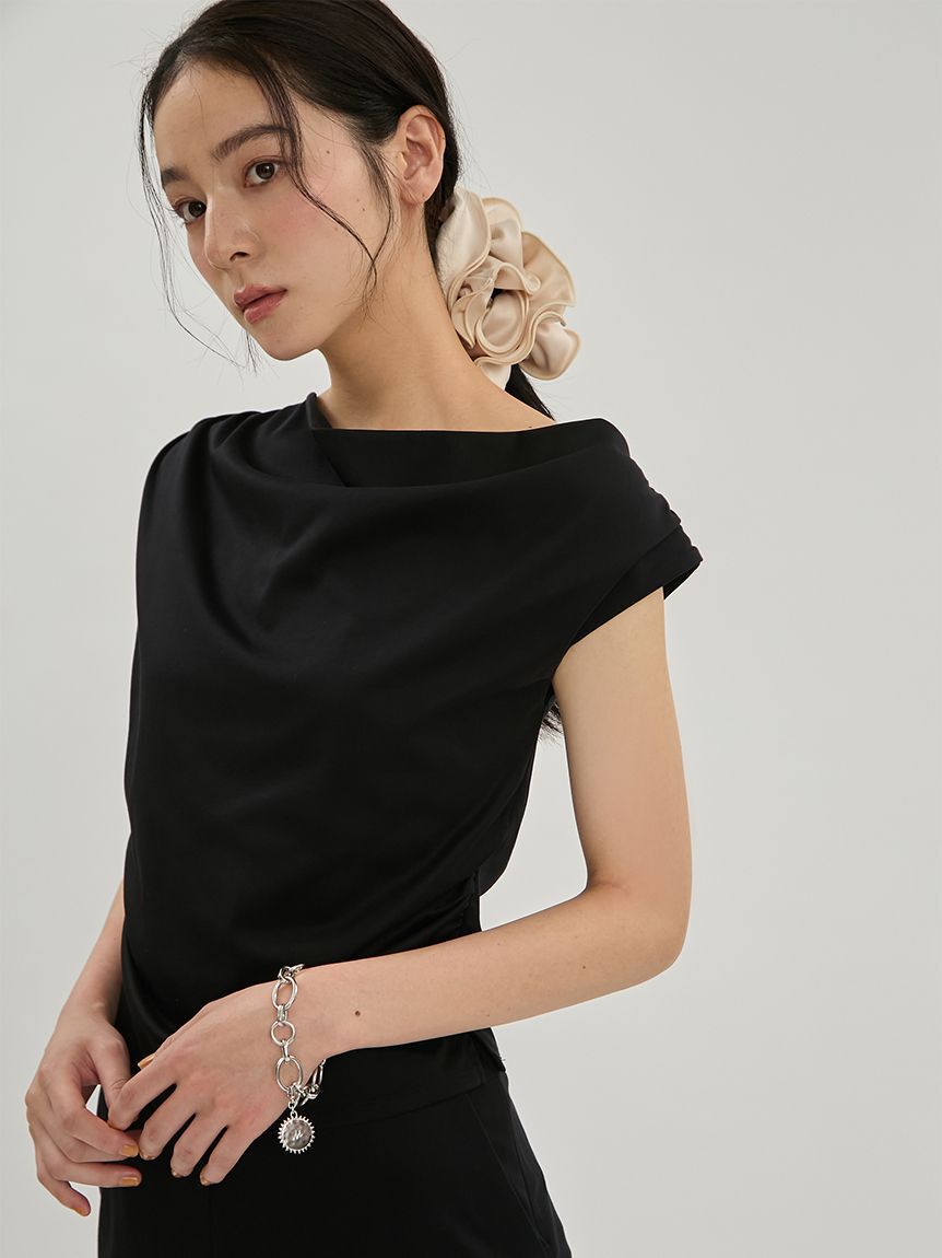 Mila Owen「サテンボリュームシュシュ」|ヘアバンド|