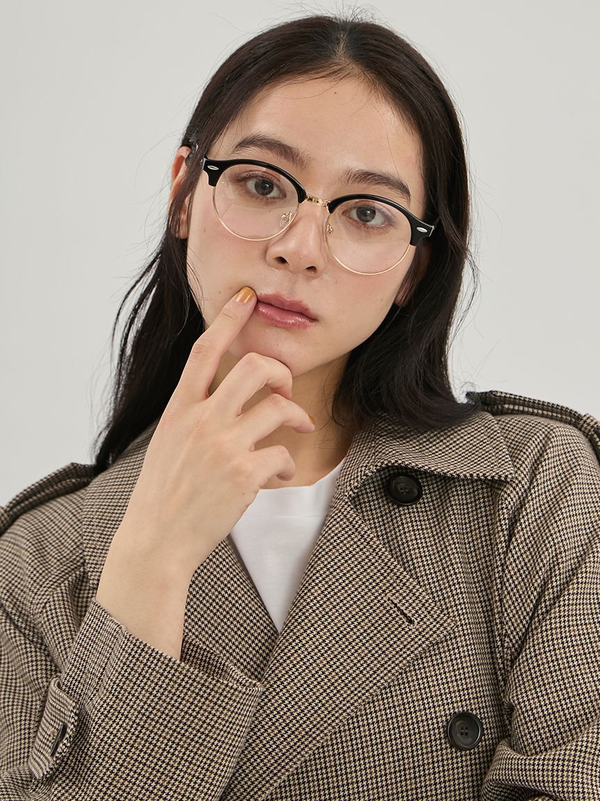 Mila Owen「ハーフリムラウンドダテメガネ」|メガネ|