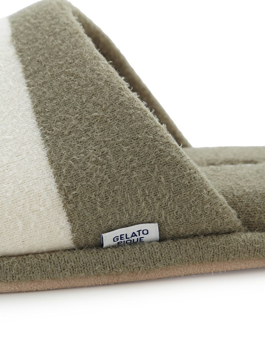 GELATO PIQUE HOMME「【HOMME】【接触冷感】【UVカット】スムーズィーliteクール2ボーダールームシューズ」|その他|
