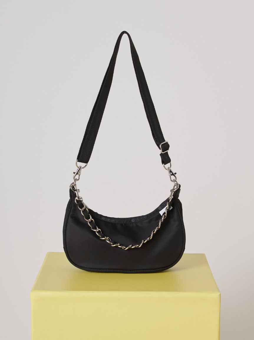 SNIDEL「【SNIDEL&times;LeSportsac】CHAIN SM CONV HOBO」|ショルダー・メッセンジャー|BLK