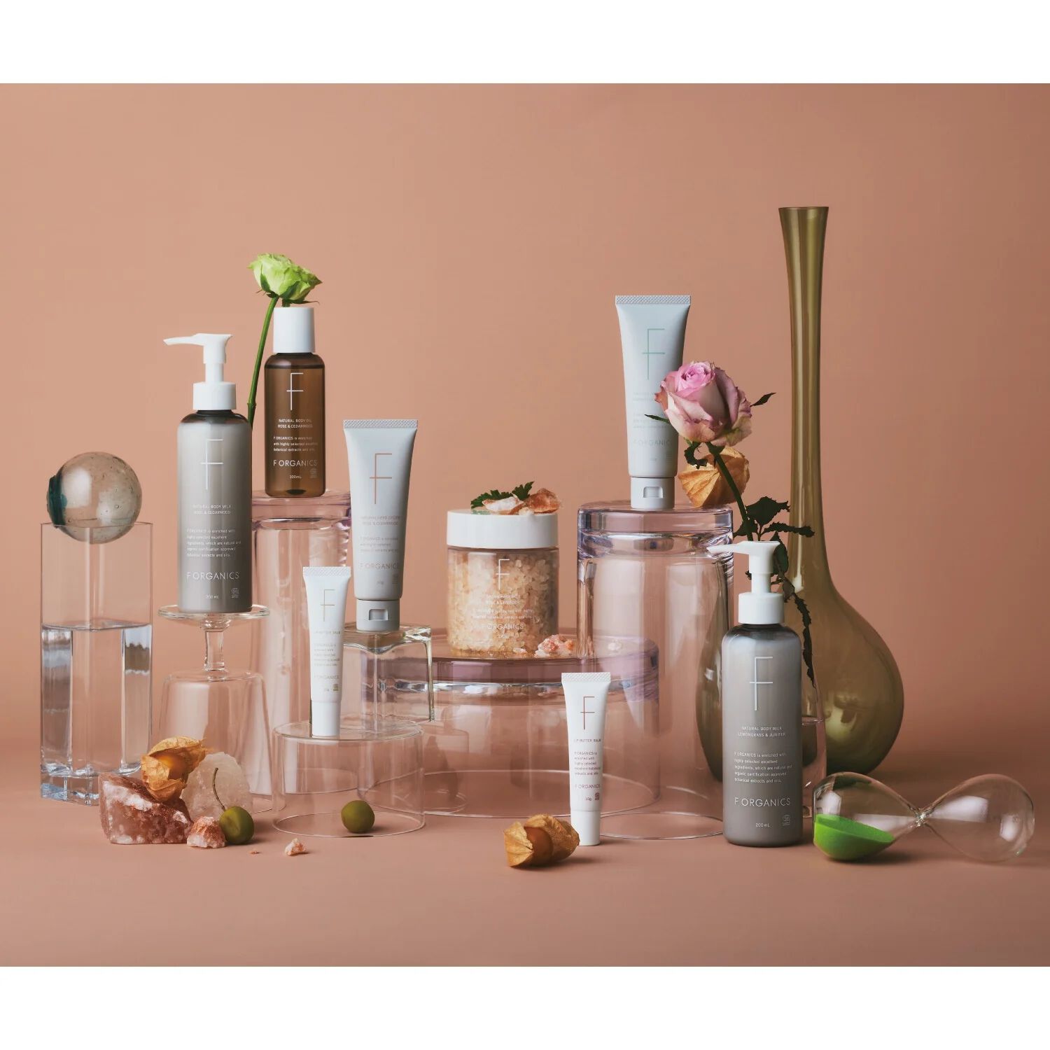F ORGANICS「ナチュラルボディミルク N200ml　ローズ＆シダーウッド 【F ORGANICS】」|ボディ保湿|