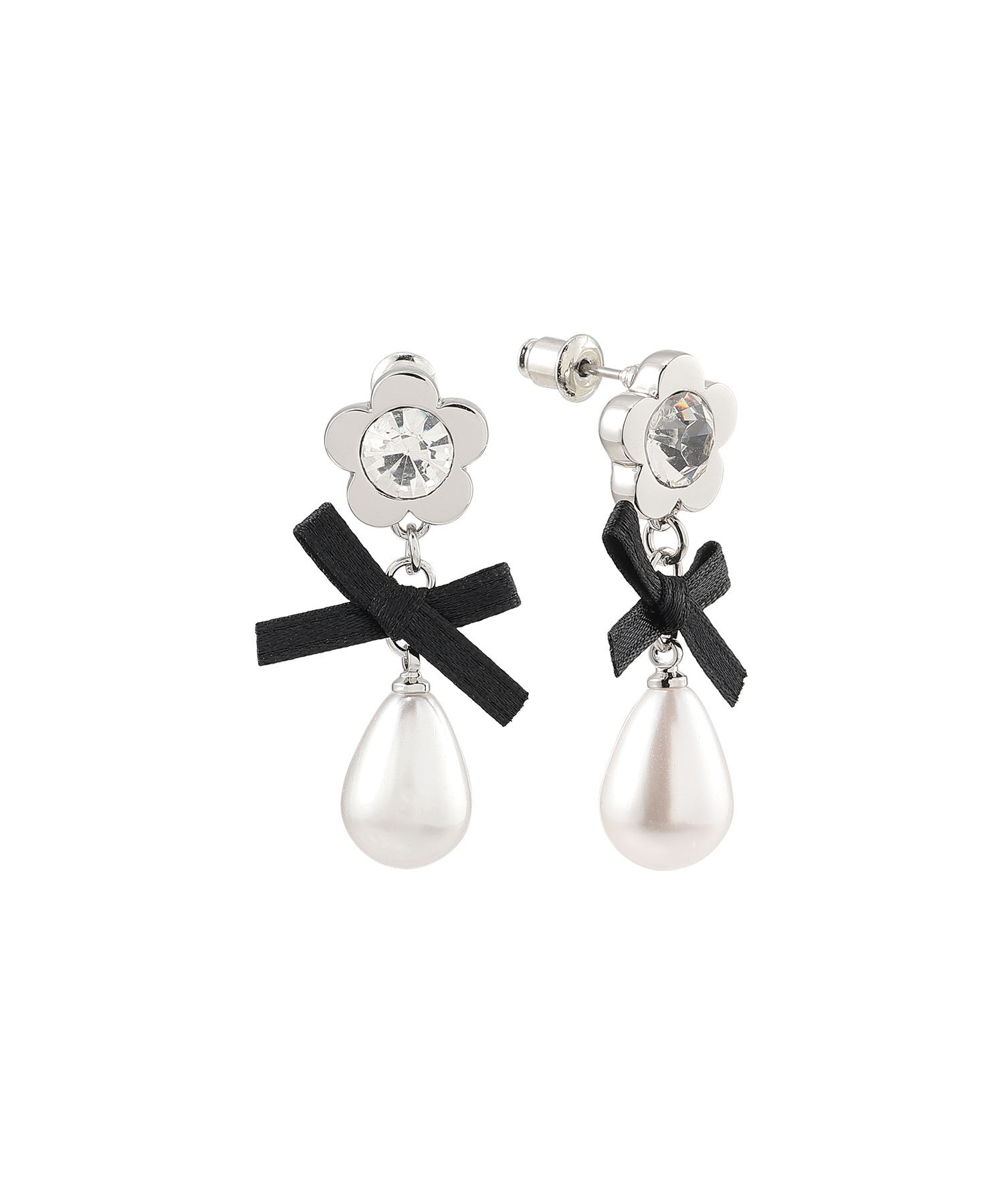 MARY QUANT「メタルデイジードロップパール ピアス」|ピアス|