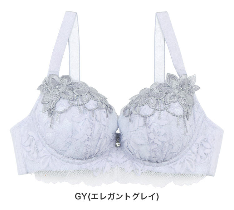 intesucre「アンテシュクレ なでしこブラ ブラジャー単品 C-G/65-75 IBT363」|インナー|GY